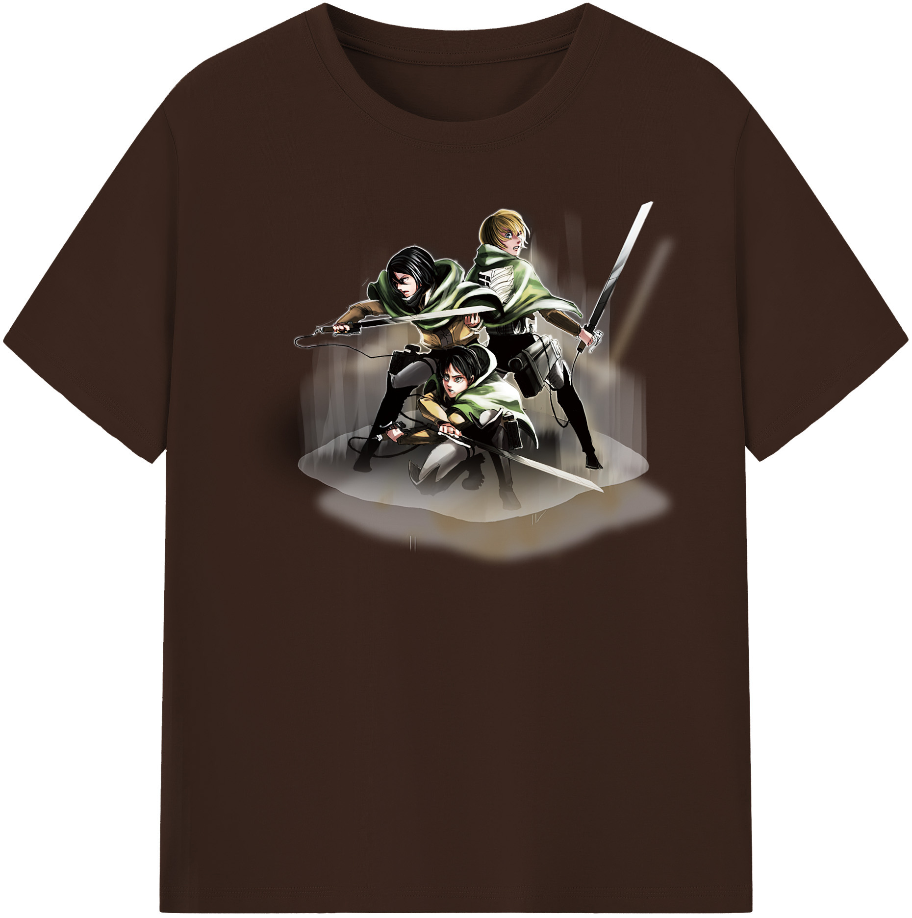 （画像用） 進撃の巨人 Attack on Titan 綿100％半袖Tシャツ（フロントプリント）