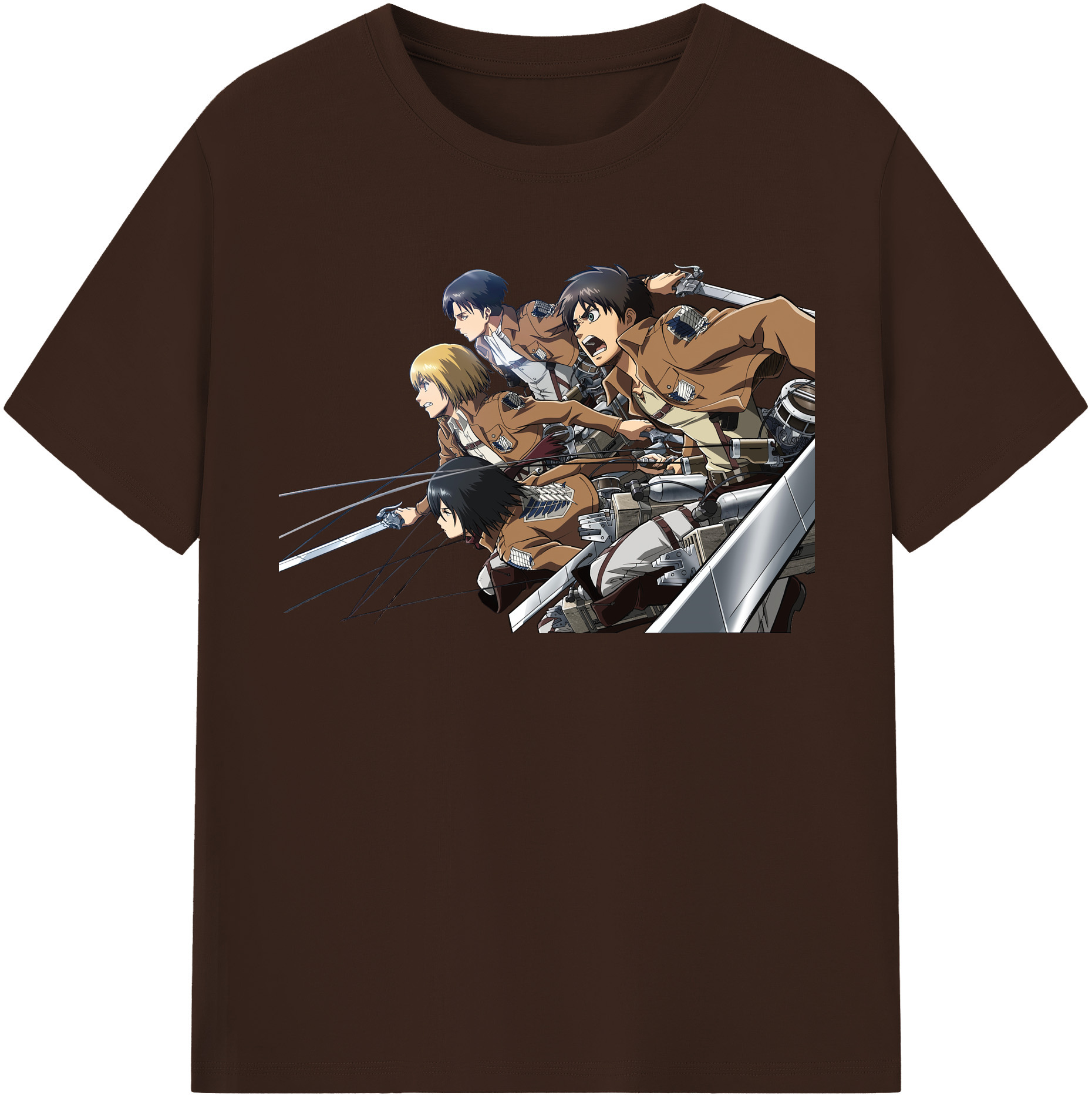 （画像用） 進撃の巨人 Attack on Titan 綿100％半袖Tシャツ（フロントプリント）