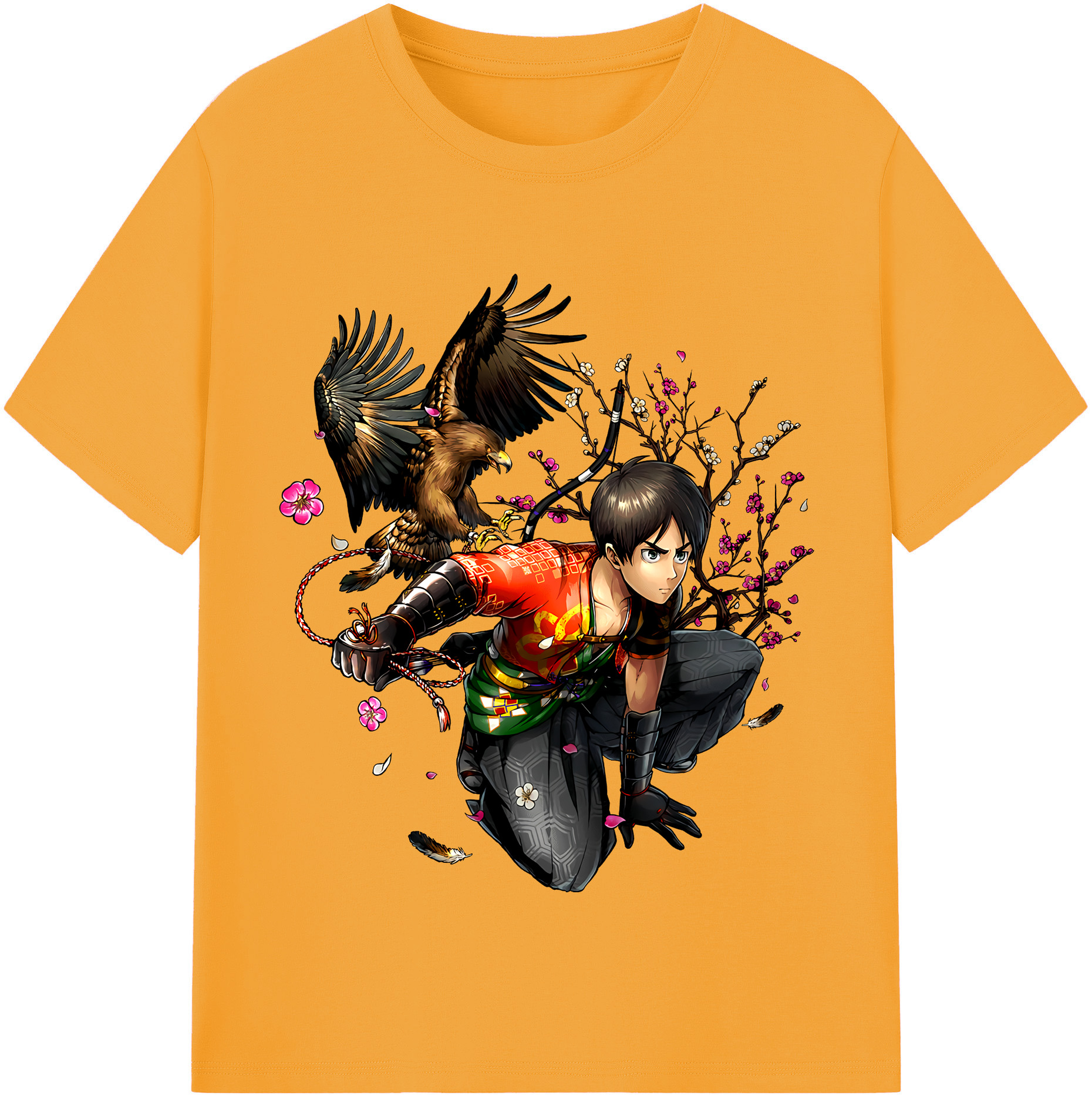 （画像用） 進撃の巨人 エレン･イェーガー Attack on Titan Eren Jäger 綿100％半袖Tシャツ（フロントプリント）