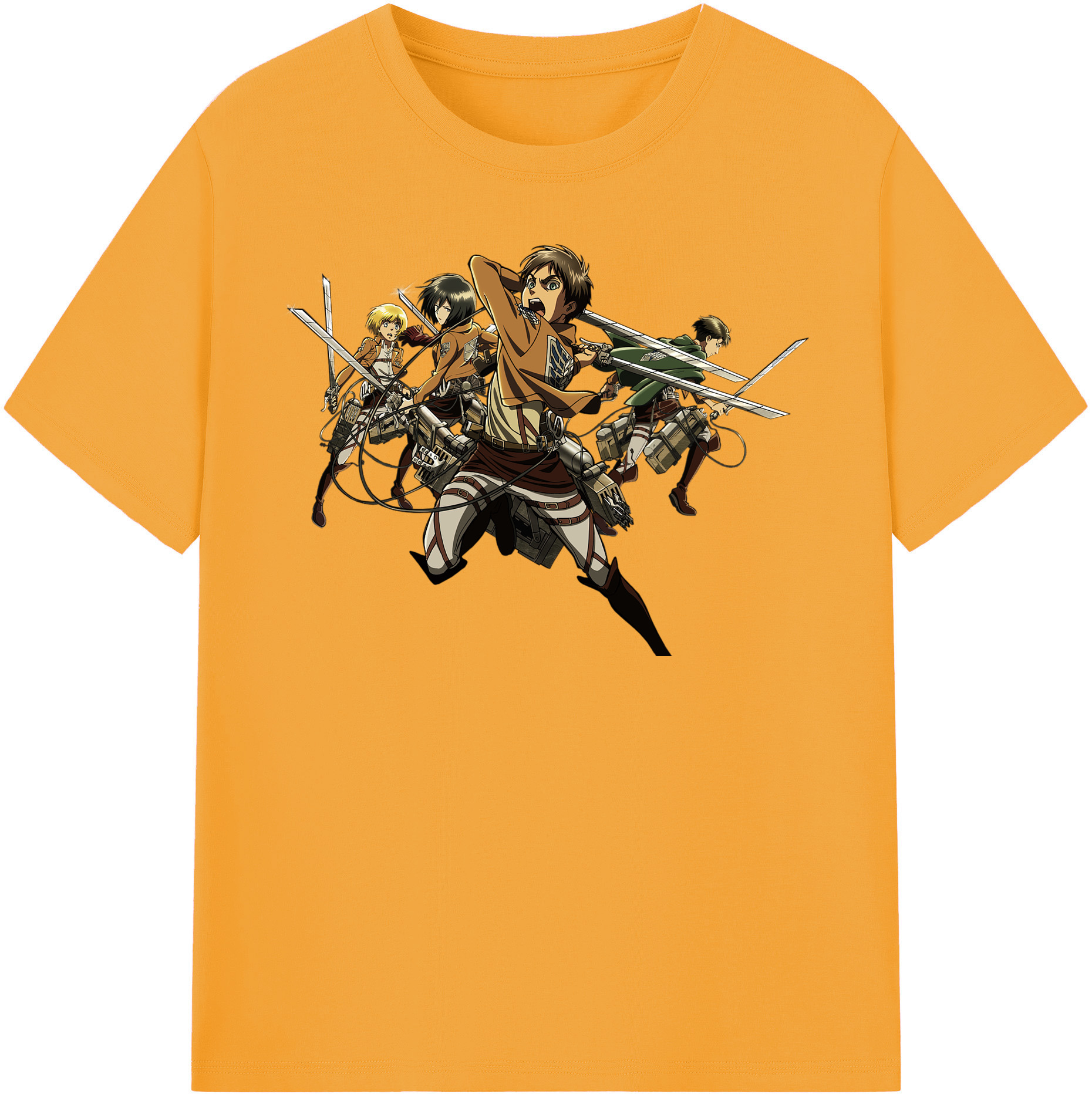 （画像用） 進撃の巨人 エレン･イェーガー Attack on Titan Eren Jäger 綿100％半袖Tシャツ（フロントプリント）