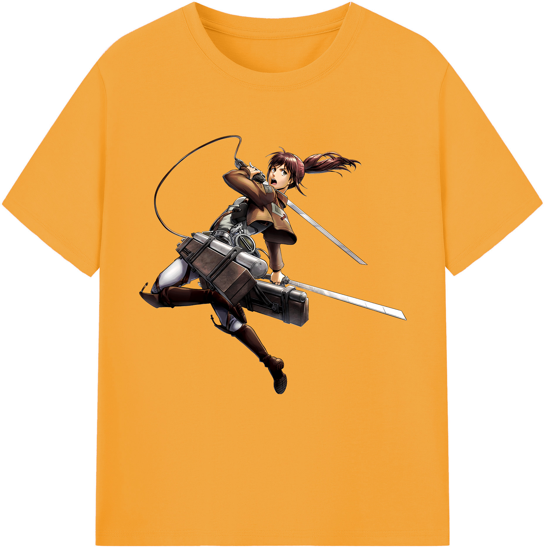 （画像用） 進撃の巨人 サシャ·ブラウス Attack on Titan Sasha Blaus 綿100％半袖Tシャツ（フロントプリント）