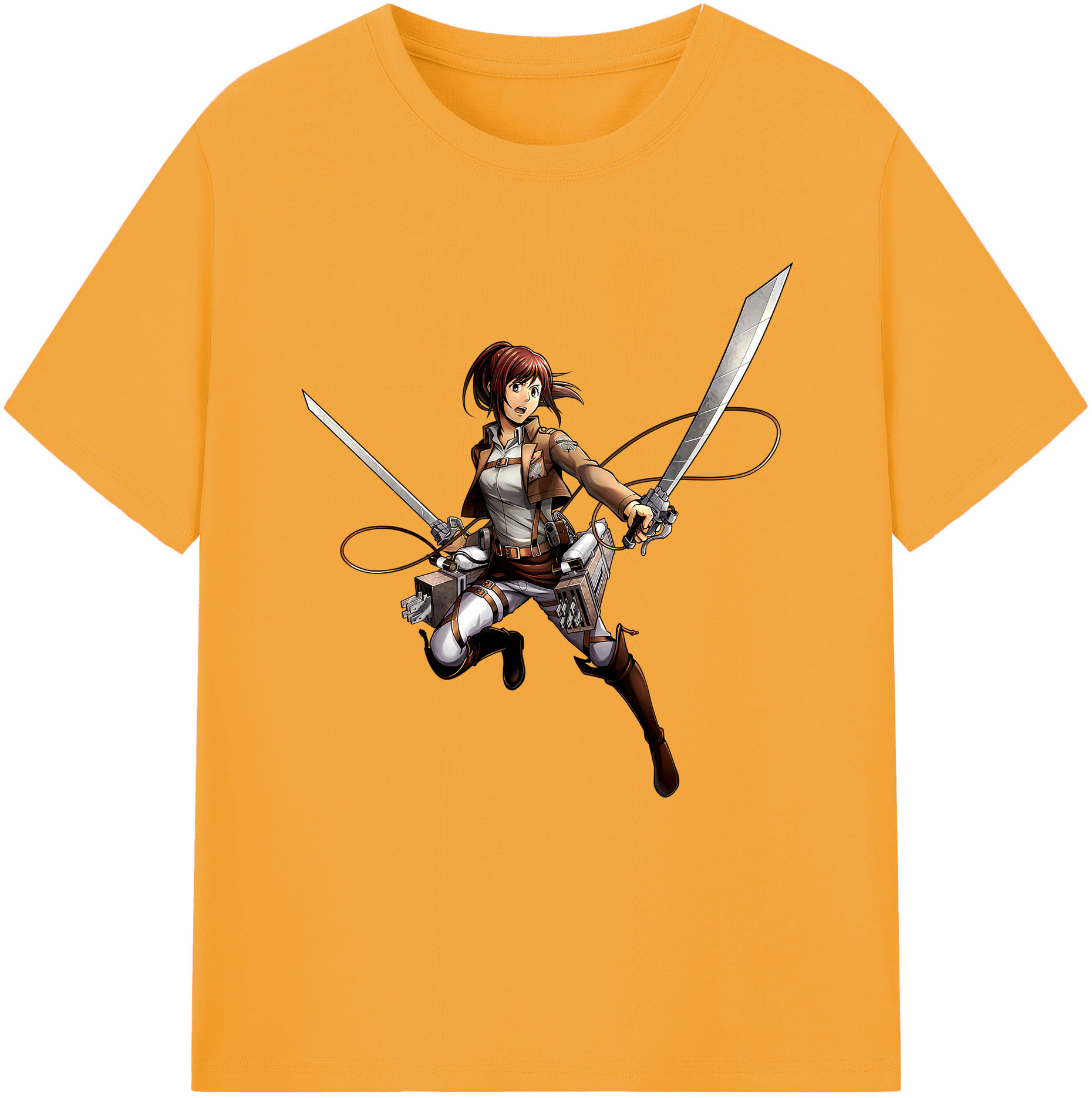 （画像用） 進撃の巨人 サシャ·ブラウス Attack on Titan Sasha Blaus 綿100％半袖Tシャツ（フロントプリント）