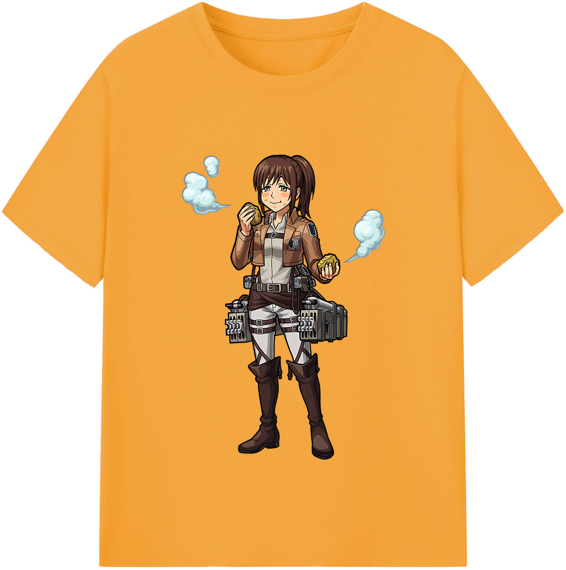 （画像用） 進撃の巨人 サシャ·ブラウス Attack on Titan Sasha Blaus 綿100％半袖Tシャツ（フロントプリント）