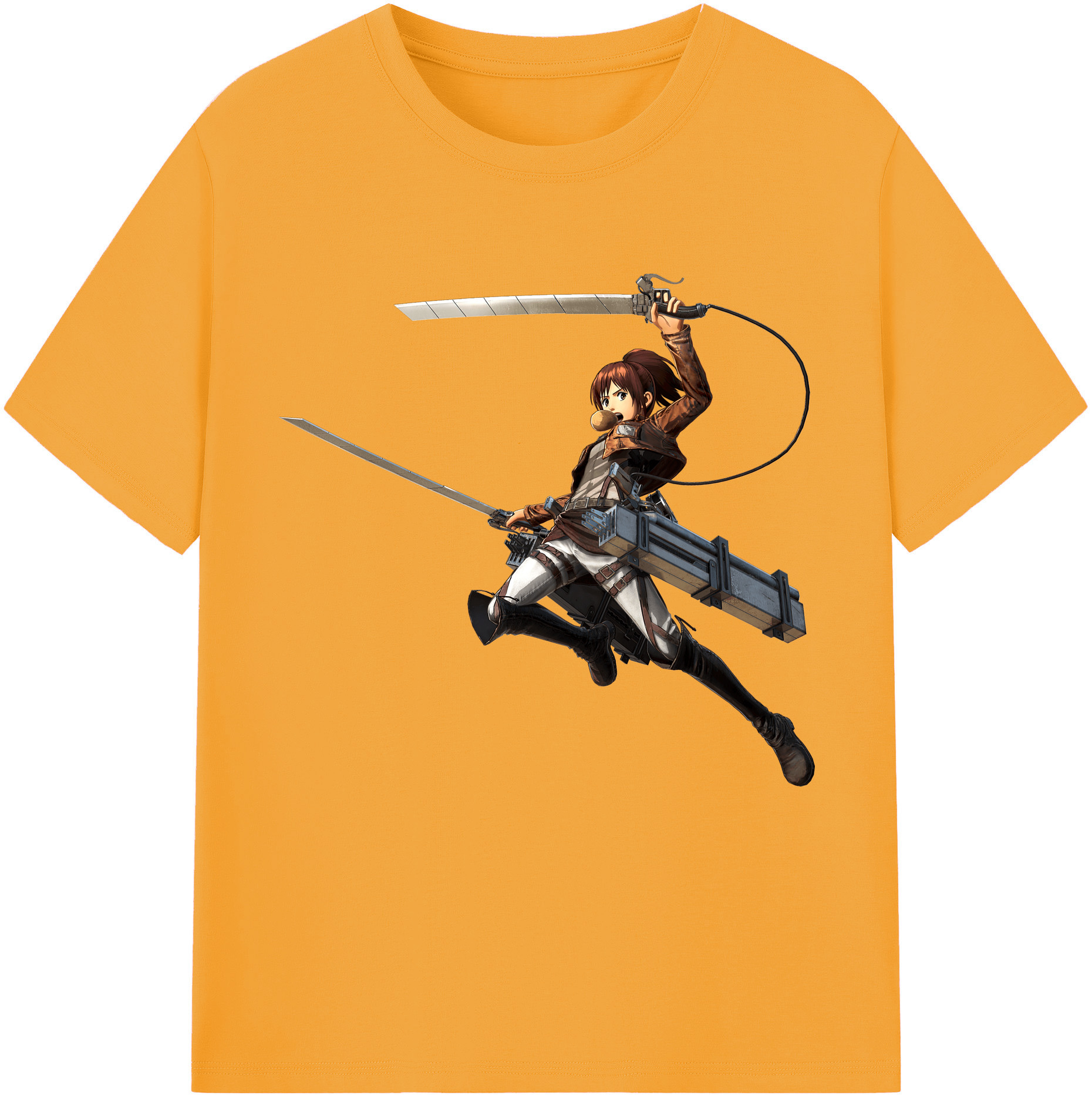 （画像用） 進撃の巨人 サシャ·ブラウス Attack on Titan Sasha Blaus 綿100％半袖Tシャツ（フロントプリント）