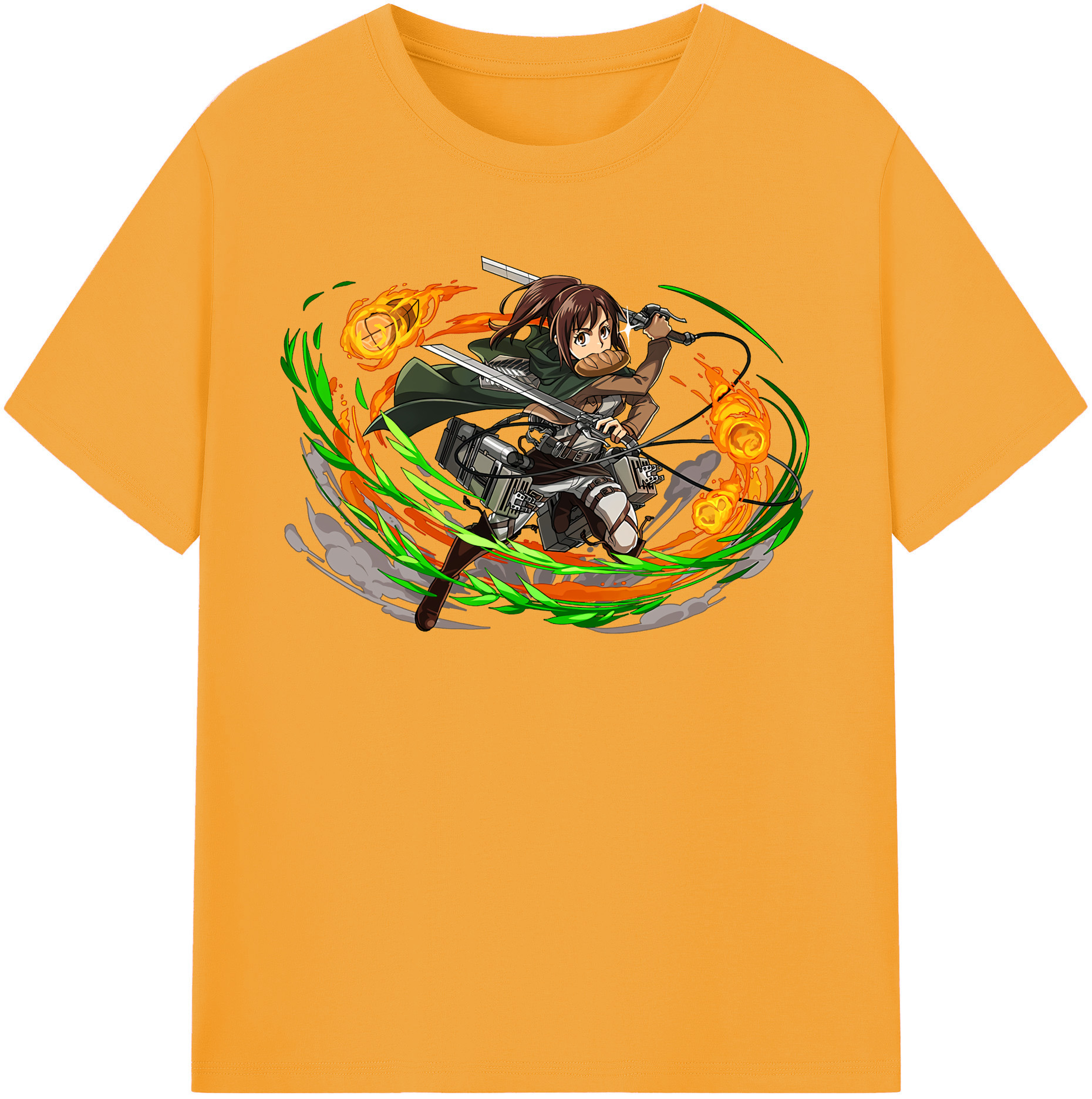 （画像用） 進撃の巨人 サシャ·ブラウス Attack on Titan Sasha Blaus 綿100％半袖Tシャツ（フロントプリント）