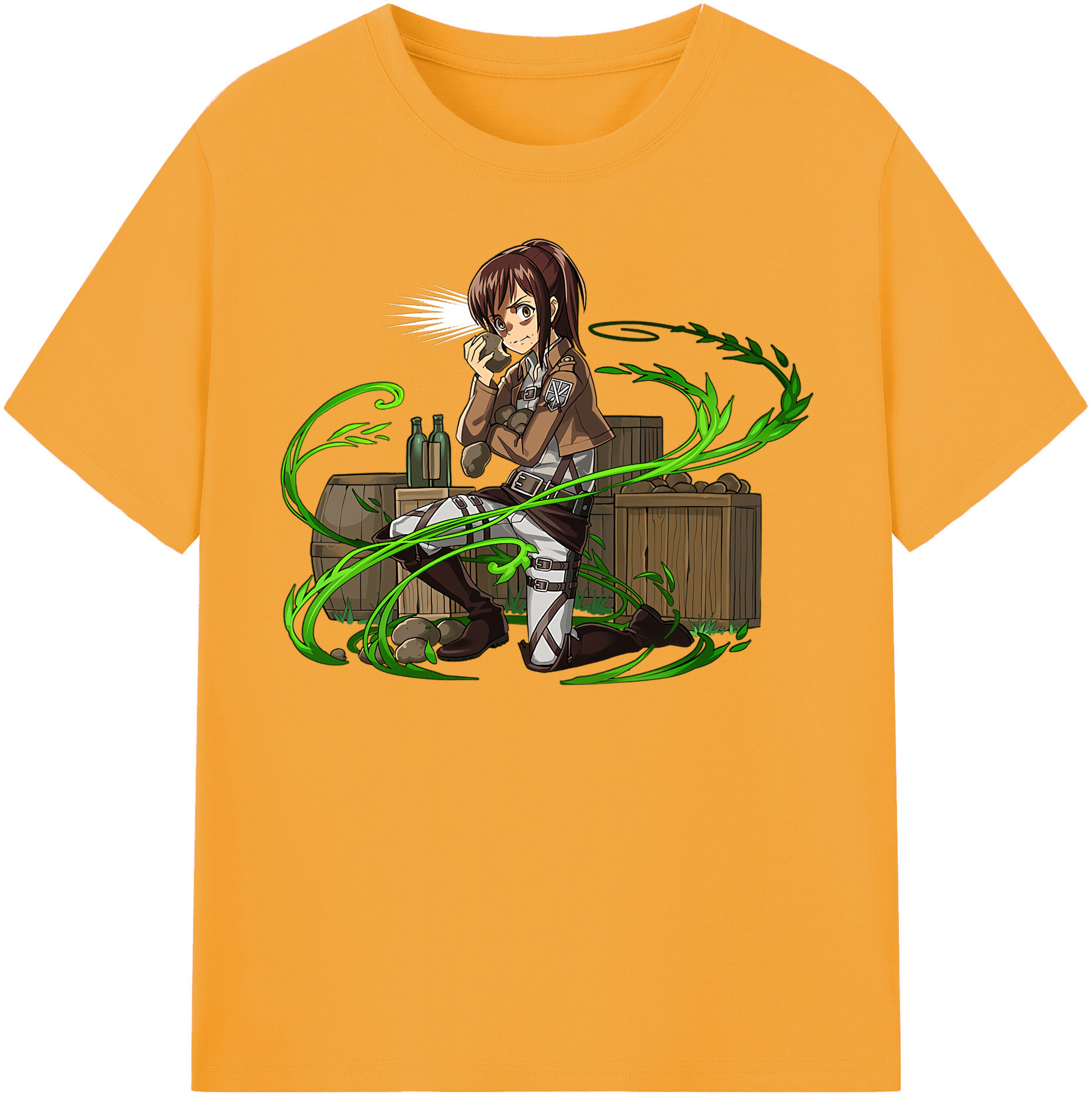 （画像用） 進撃の巨人 サシャ·ブラウス Attack on Titan Sasha Blaus 綿100％半袖Tシャツ（フロントプリント）