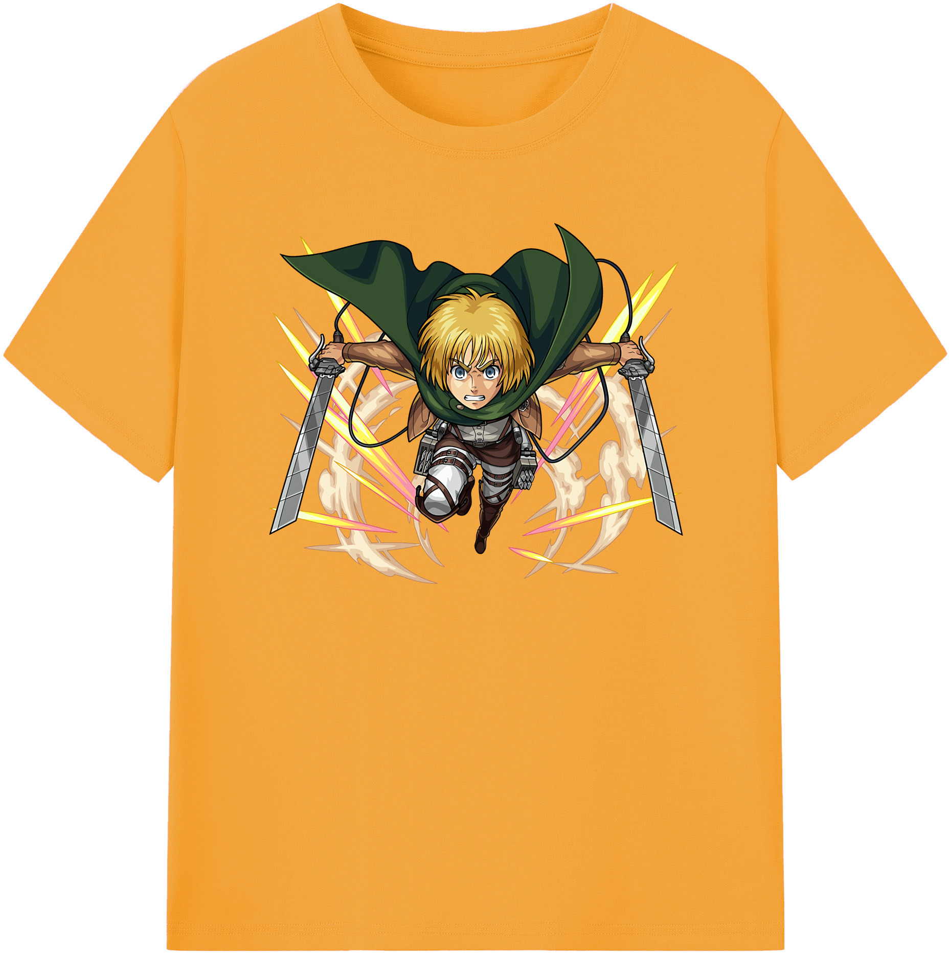 （画像用） 進撃の巨人 アルミン·アルレルト Attack on Titan Armin Arlert 綿100％半袖Tシャツ（フロントプリント）