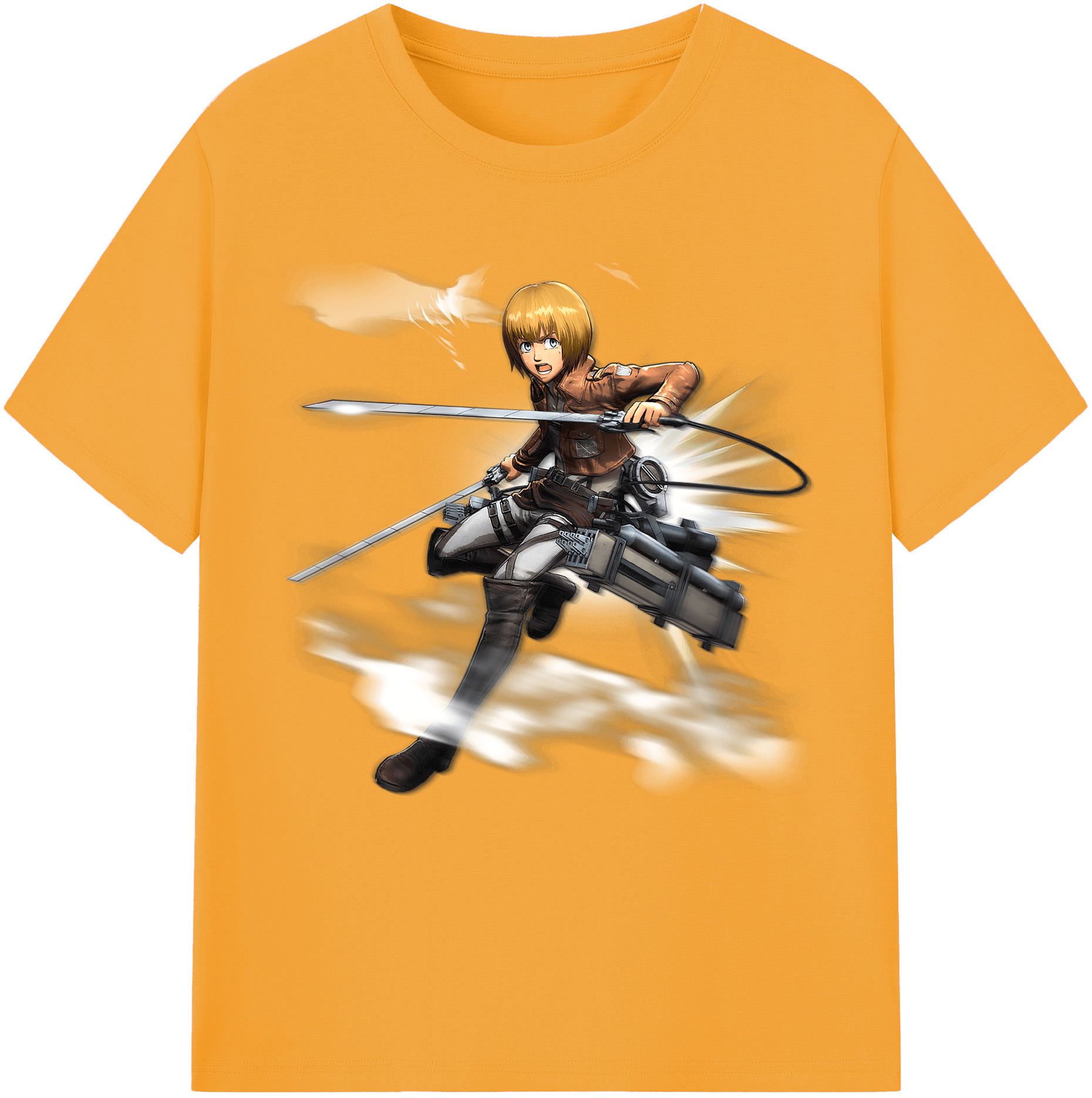（画像用） 進撃の巨人 アルミン·アルレルト Attack on Titan Armin Arlert 綿100％半袖Tシャツ（フロントプリント）