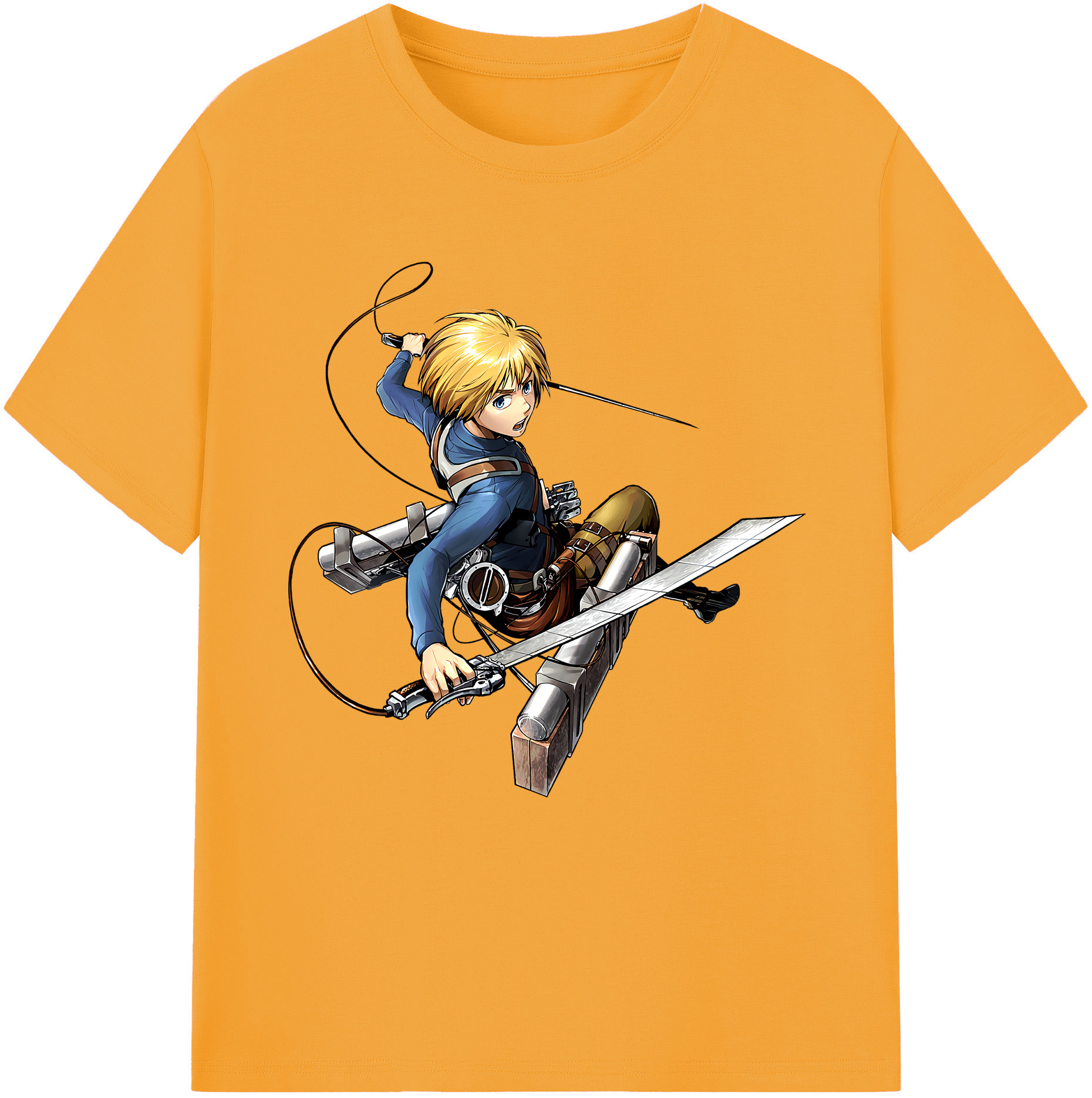 （画像用） 進撃の巨人 アルミン·アルレルト Attack on Titan Armin Arlert 綿100％半袖Tシャツ（フロントプリント）