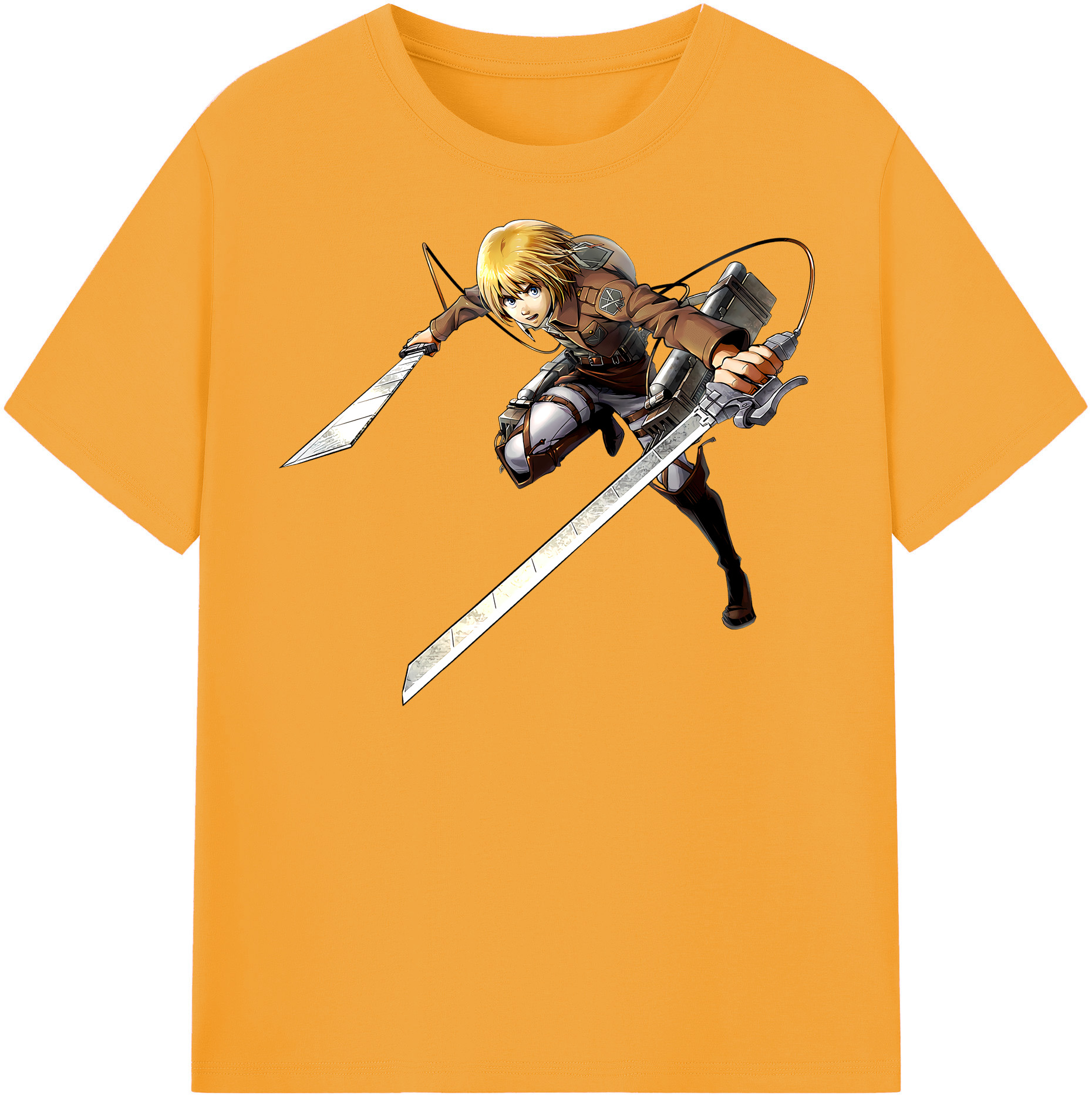 （画像用） 進撃の巨人 アルミン·アルレルト Attack on Titan Armin Arlert 綿100％半袖Tシャツ（フロントプリント）