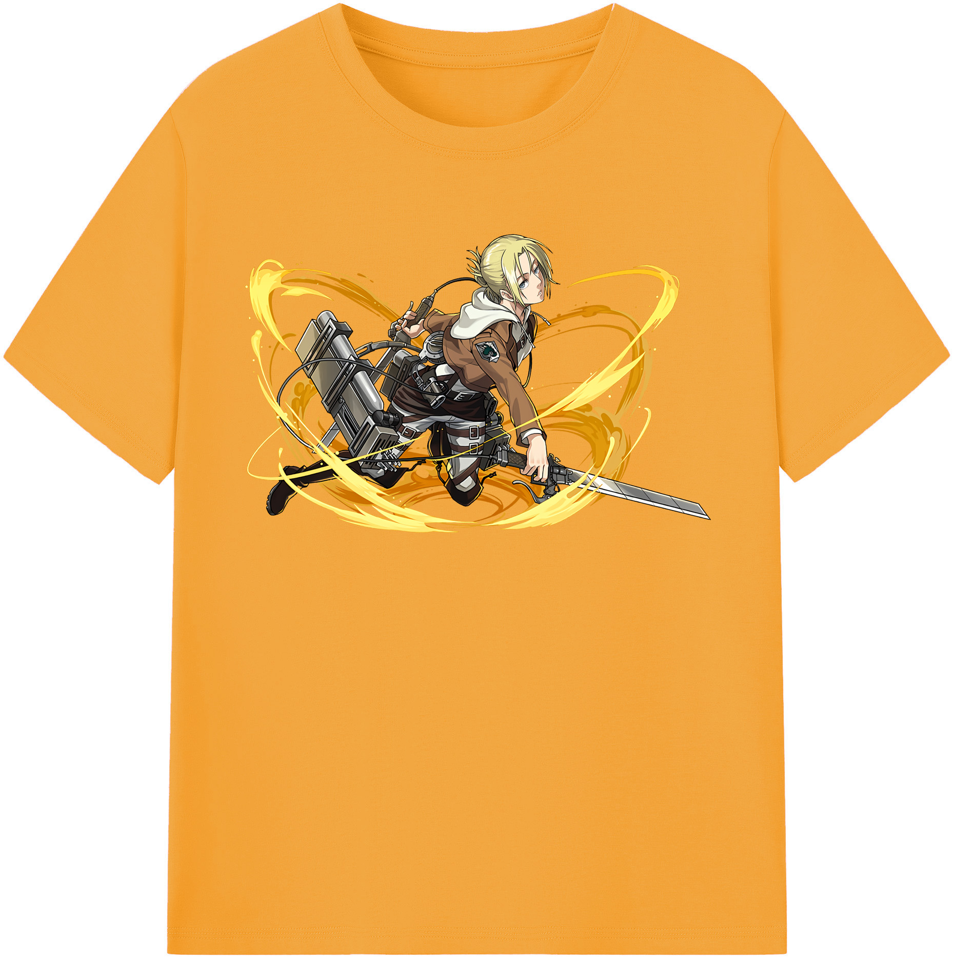 （画像用） 進撃の巨人 アニ・レオンハート Attack on Titan Annie Leonhart 綿100％半袖Tシャツ（フロントプリント）