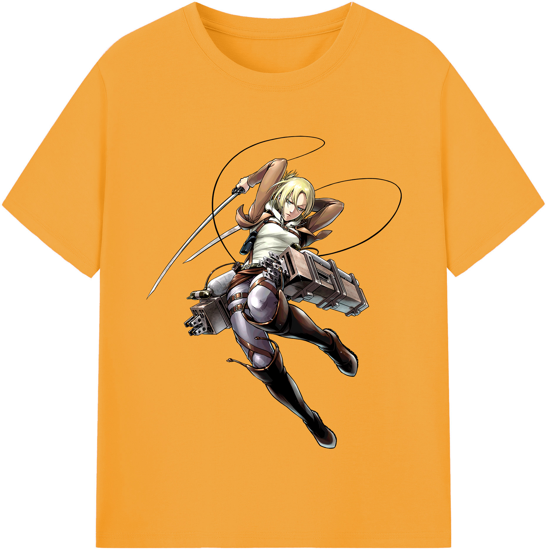 （画像用） 進撃の巨人 アニ・レオンハート Attack on Titan Annie Leonhart 綿100％半袖Tシャツ（フロントプリント）
