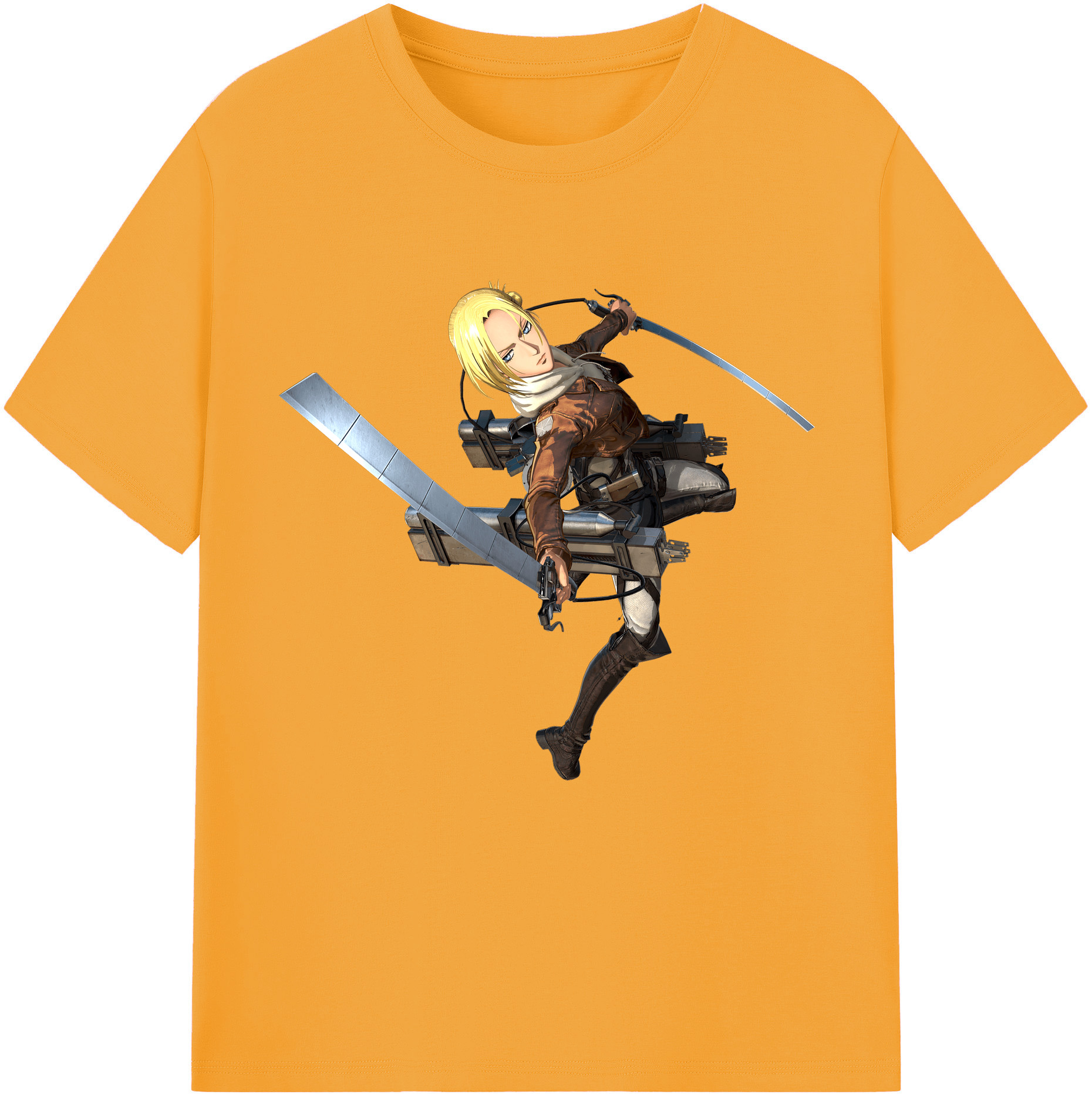 （画像用） 進撃の巨人 アニ・レオンハート Attack on Titan Annie Leonhart 綿100％半袖Tシャツ（フロントプリント）