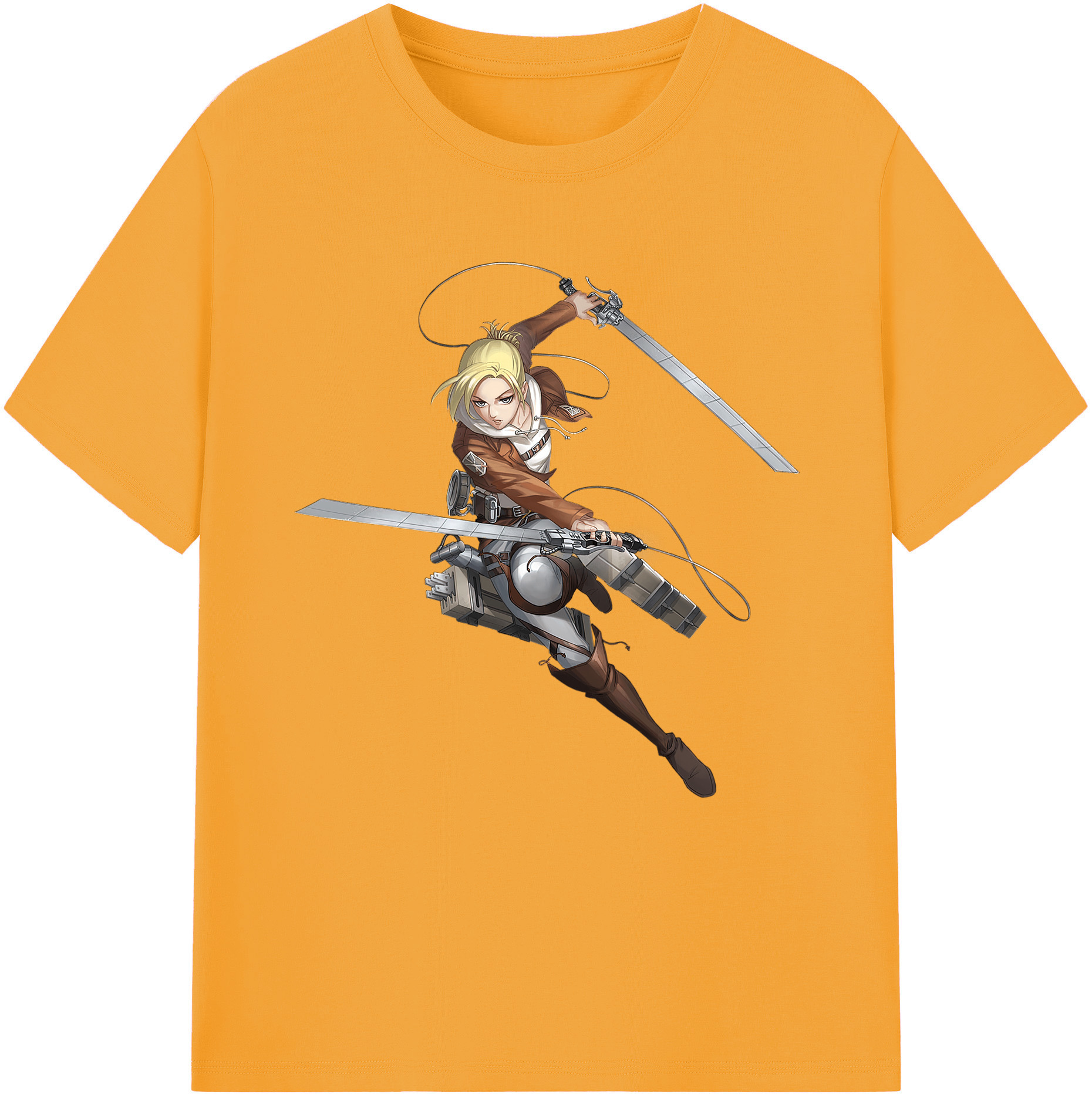 （画像用） 進撃の巨人 アニ・レオンハート Attack on Titan Annie Leonhart 綿100％半袖Tシャツ（フロントプリント）