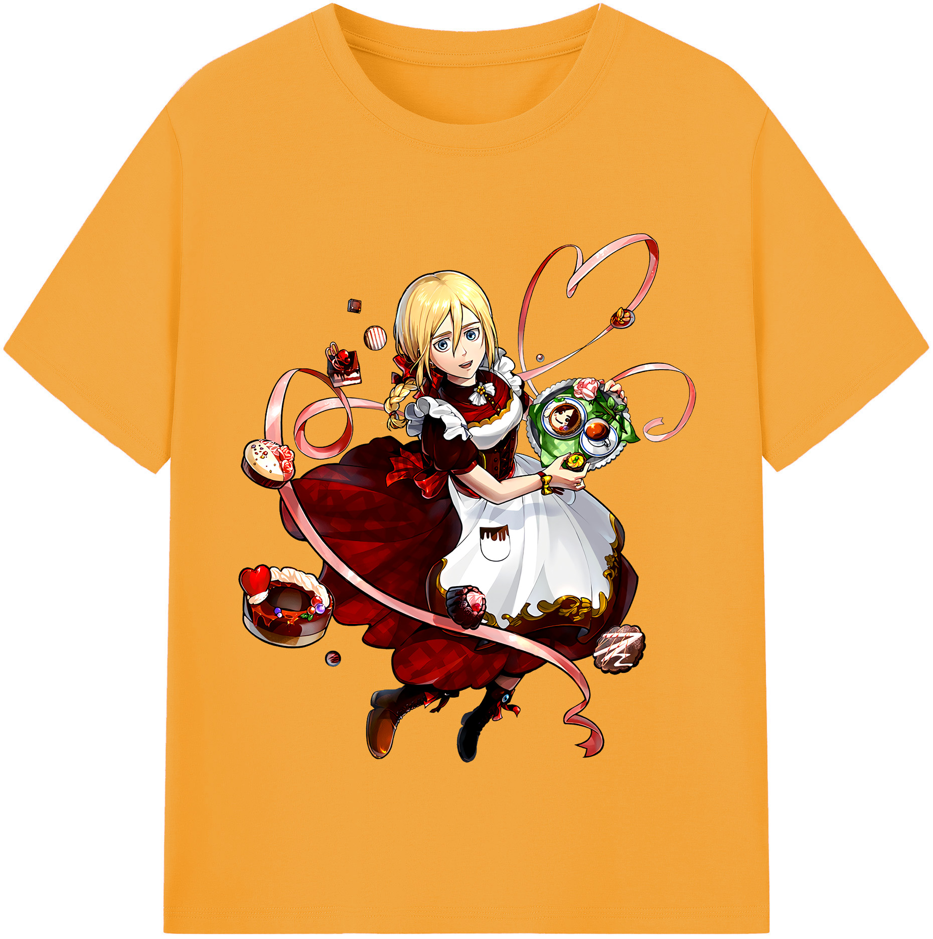（画像用） 進撃の巨人 クリスタ·レンズ Attack on Titan Christa Lenz 綿100％半袖Tシャツ（フロントプリント）