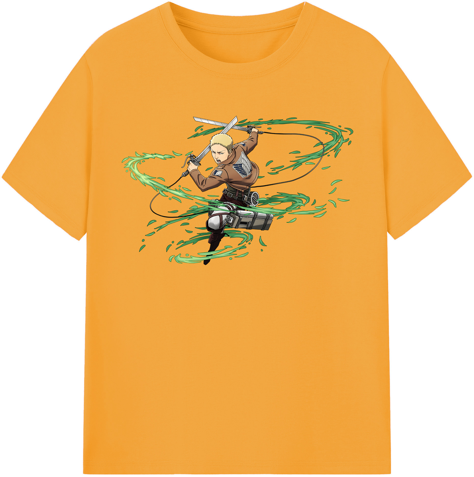 （画像用） 進撃の巨人 ライナー・ブラウン Attack on Titan Reiner Braun 綿100％半袖Tシャツ（フロントプリント）