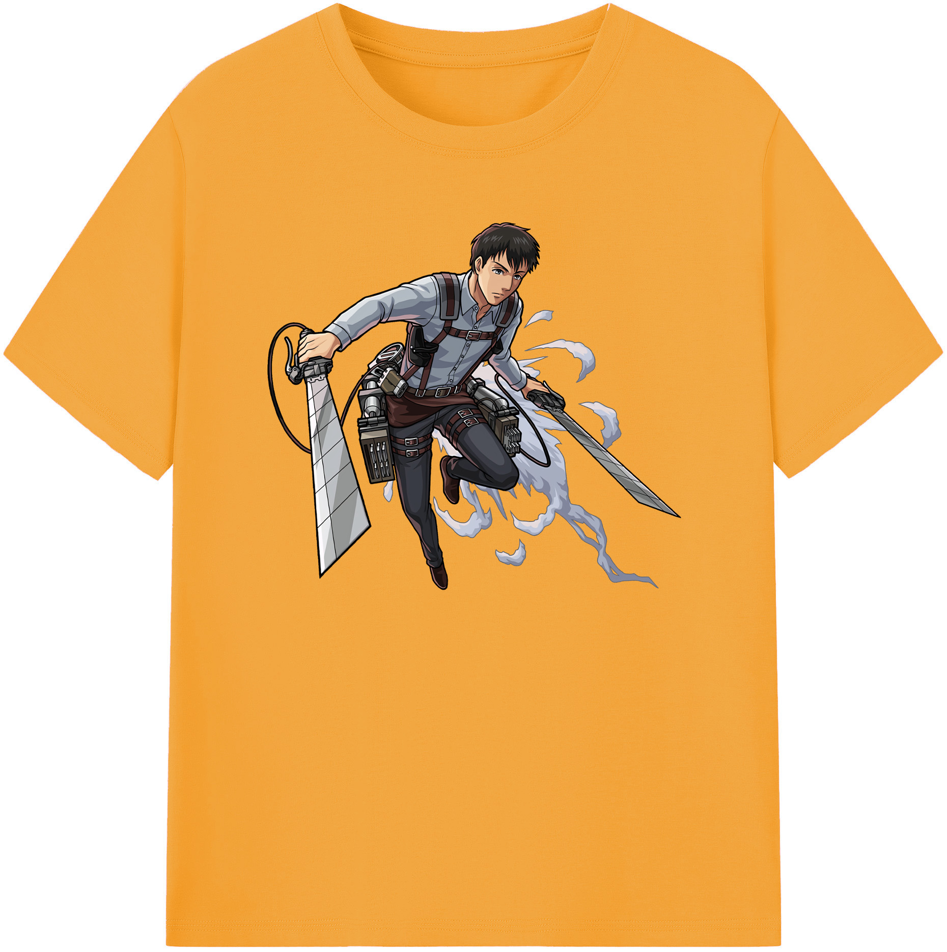 （画像用） 進撃の巨人 ベルトルト・フーバー Attack on Titan Bertholdt Hoover 綿100％半袖Tシャツ（フロントプリント）