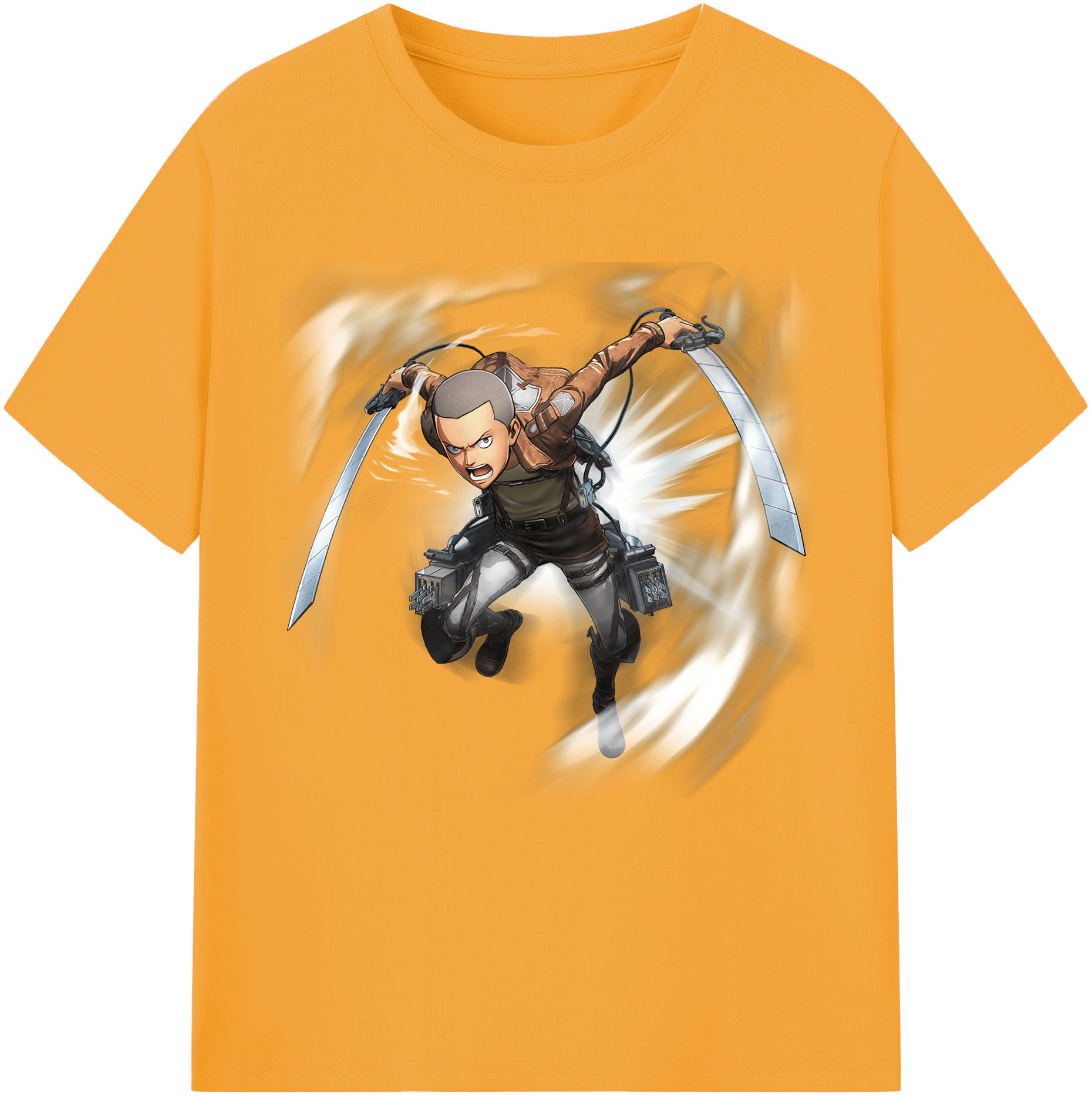 （画像用） 進撃の巨人 コニー·スプリンガー Attack on Titan Connie Springer 綿100％半袖Tシャツ（フロントプリント）