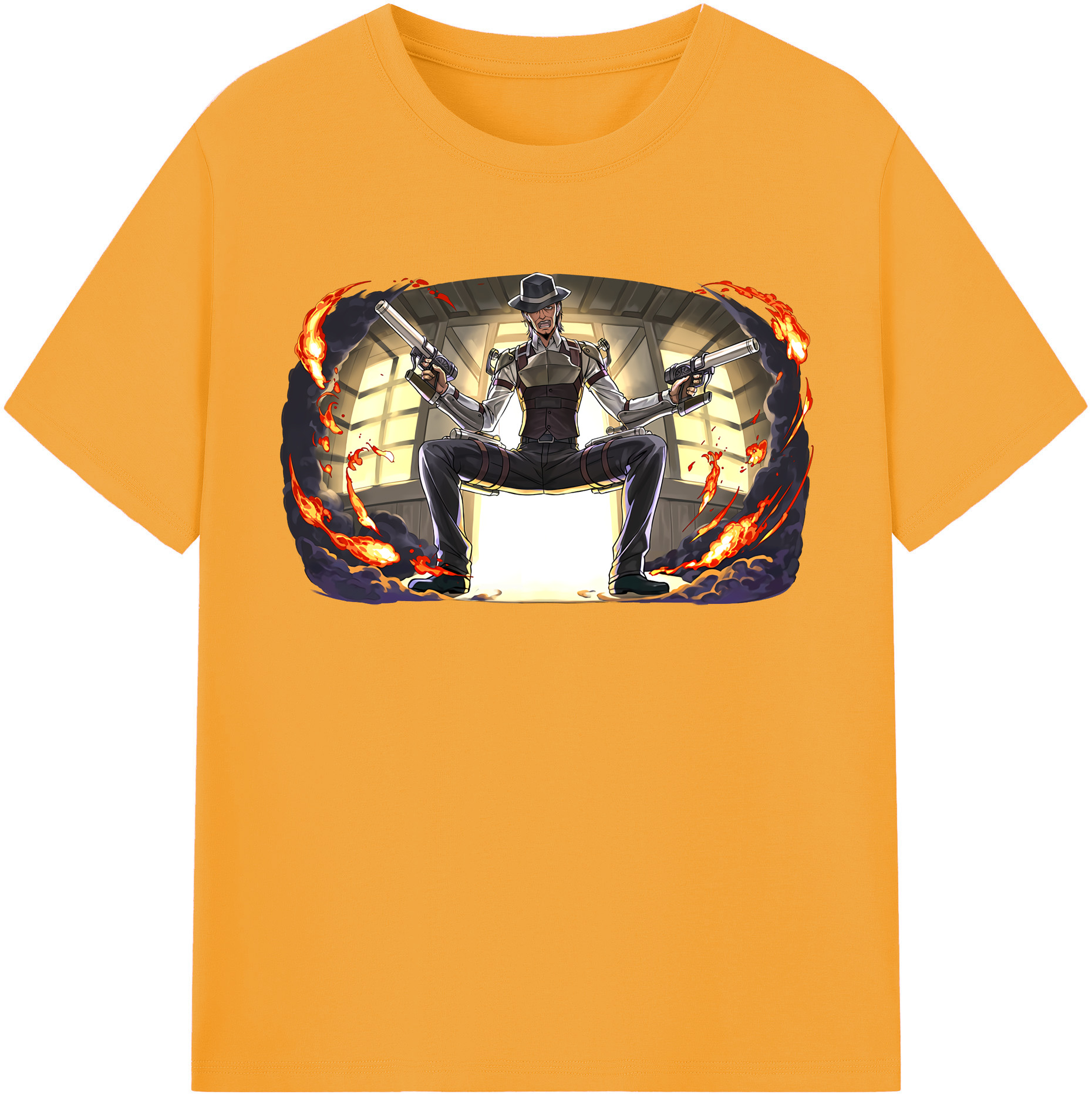 （画像用） 進撃の巨人 ケニー·アッカーマン Attack on Titan Kenny Ackerman 綿100％半袖Tシャツ（フロントプリント）