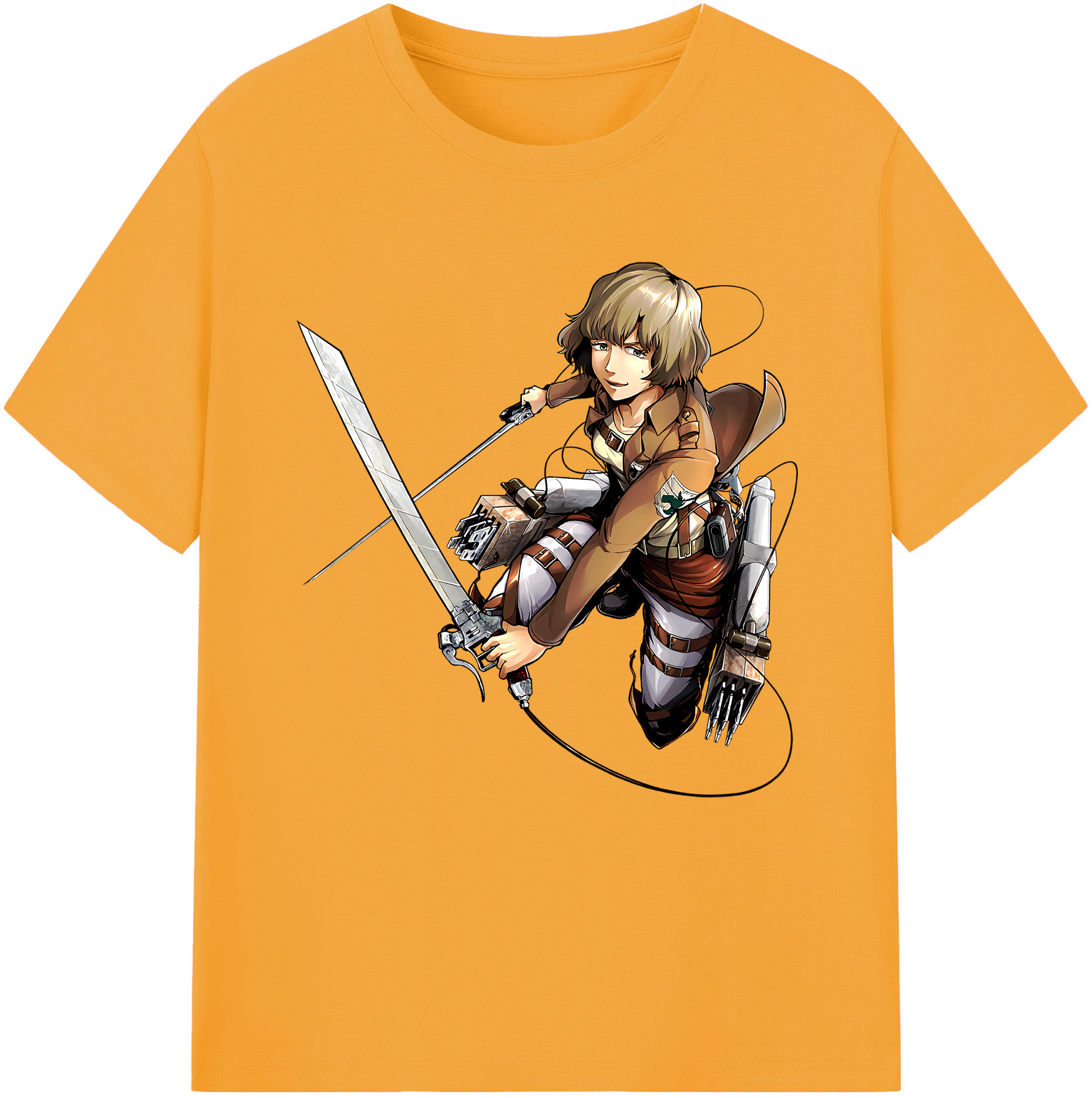 （画像用） 進撃の巨人 ヒツチ Attack on Titan Hitch 綿100％半袖Tシャツ（フロントプリント）