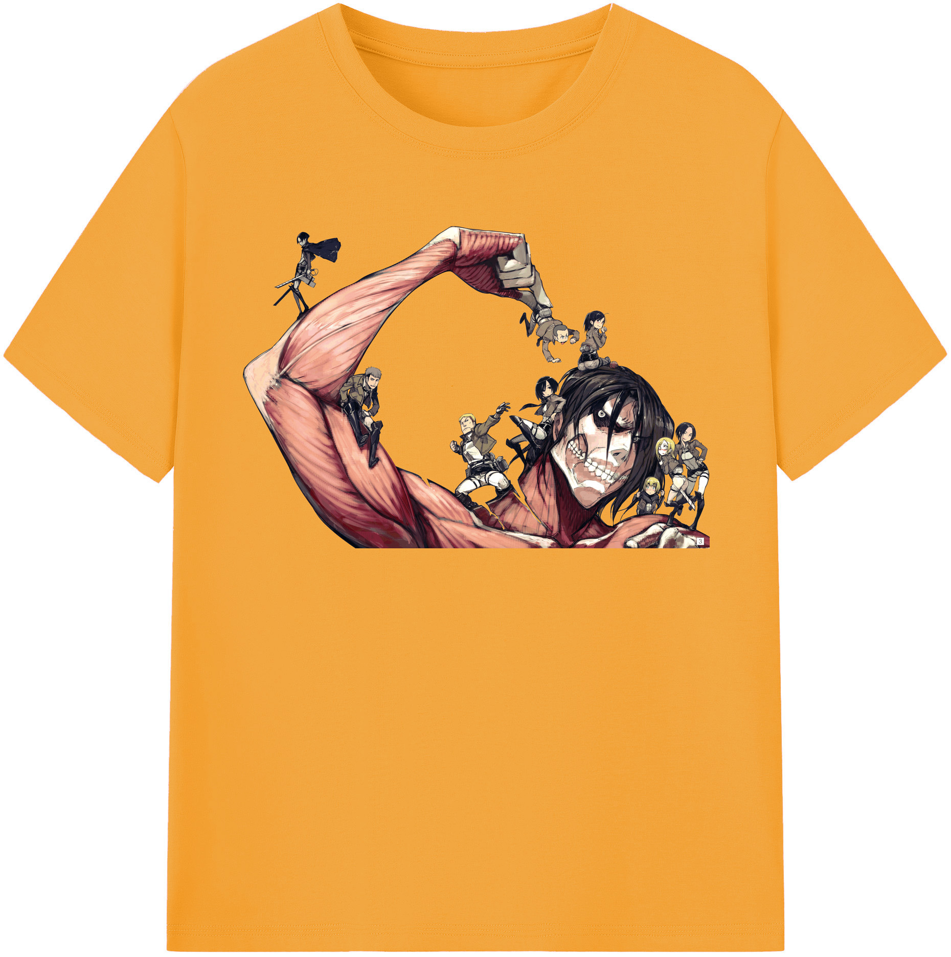 （画像用） 進撃の巨人 Attack on Titan 綿100％半袖Tシャツ（フロントプリント）