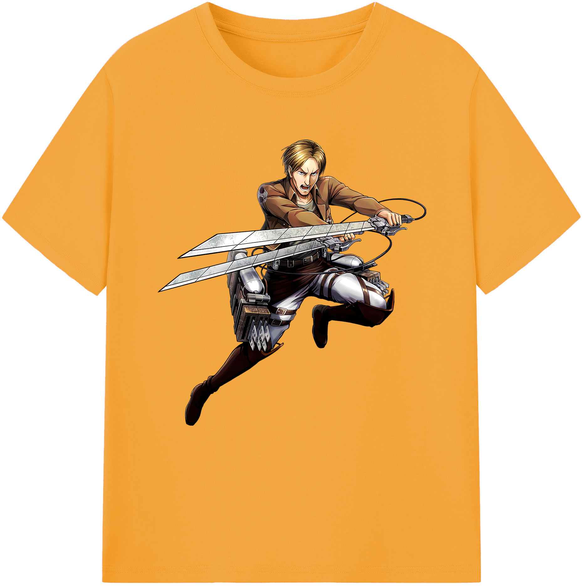 （画像用） 進撃の巨人 Attack on Titan 綿100％半袖Tシャツ（フロントプリント）