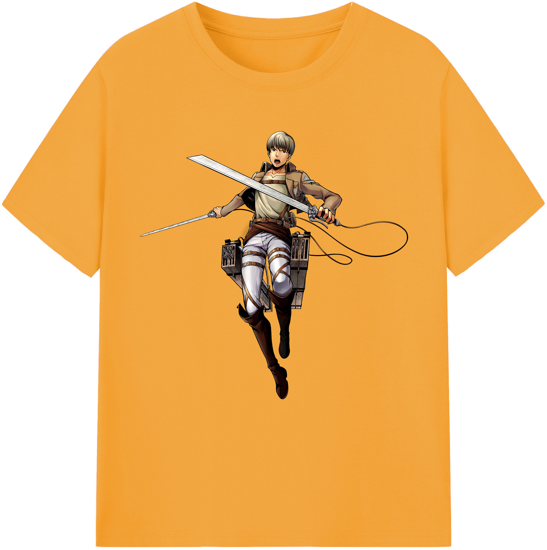 （画像用） 進撃の巨人 Attack on Titan 綿100％半袖Tシャツ（フロントプリント）