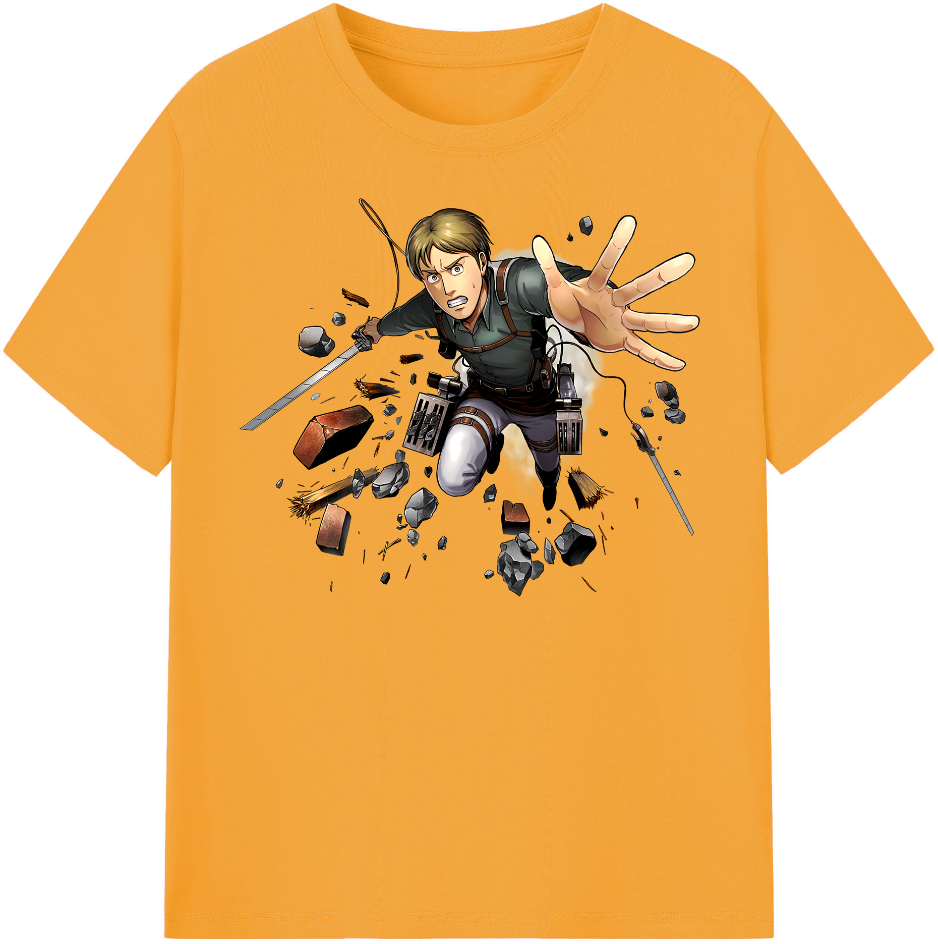 （画像用） 進撃の巨人 Attack on Titan 綿100％半袖Tシャツ（フロントプリント）