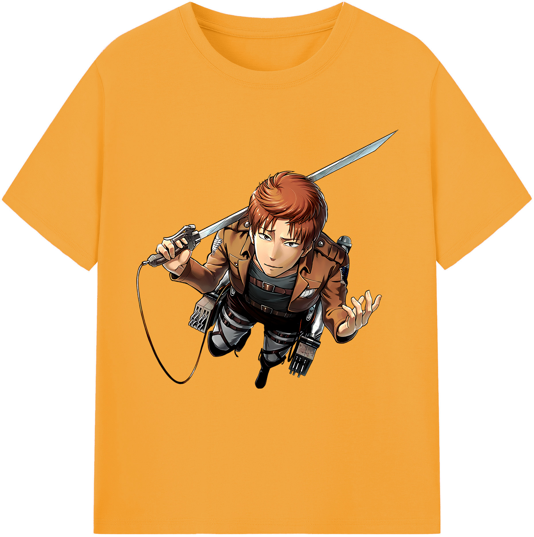 （画像用） 進撃の巨人 Attack on Titan 綿100％半袖Tシャツ（フロントプリント）