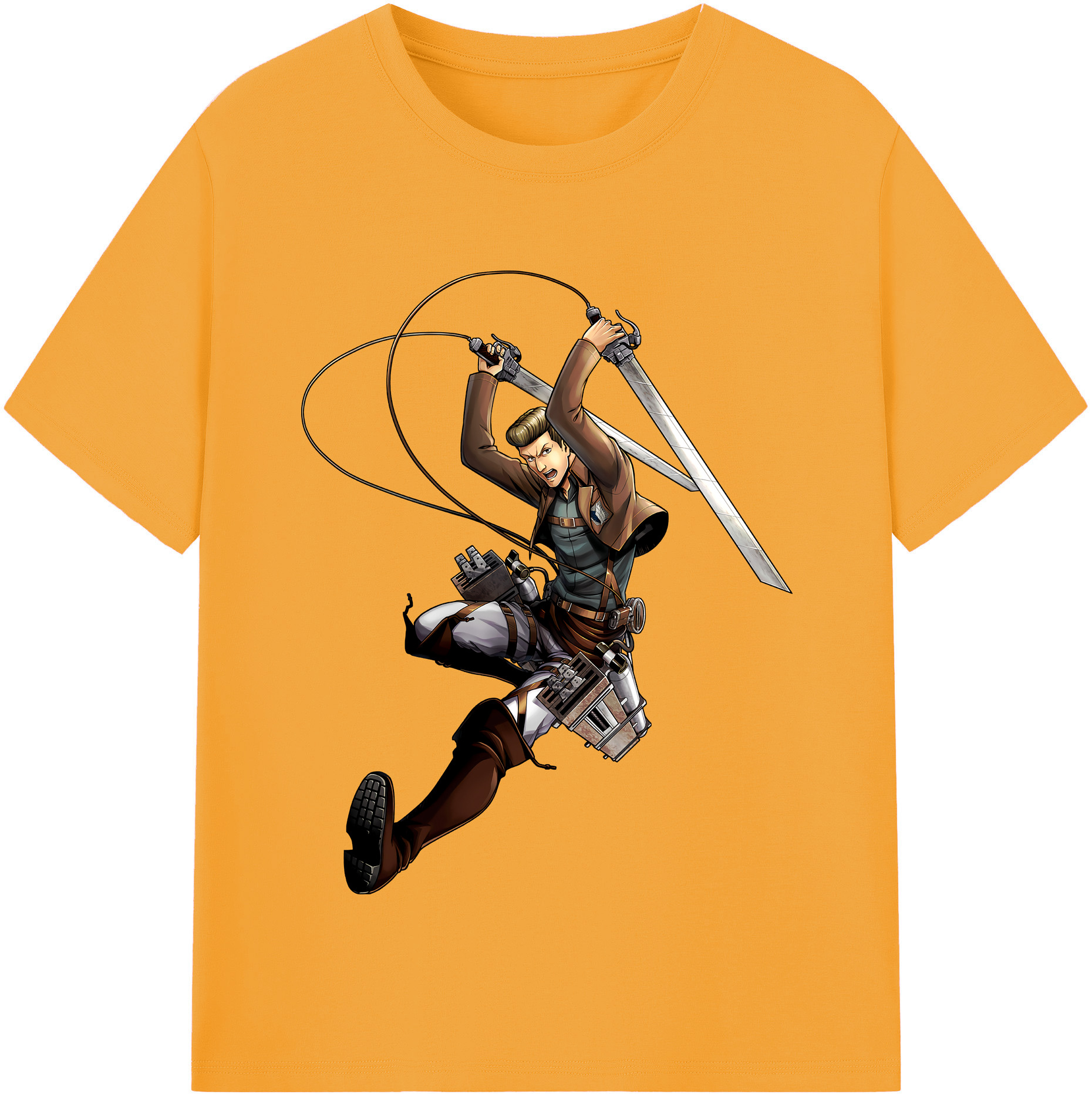 （画像用） 進撃の巨人 Attack on Titan 綿100％半袖Tシャツ（フロントプリント）