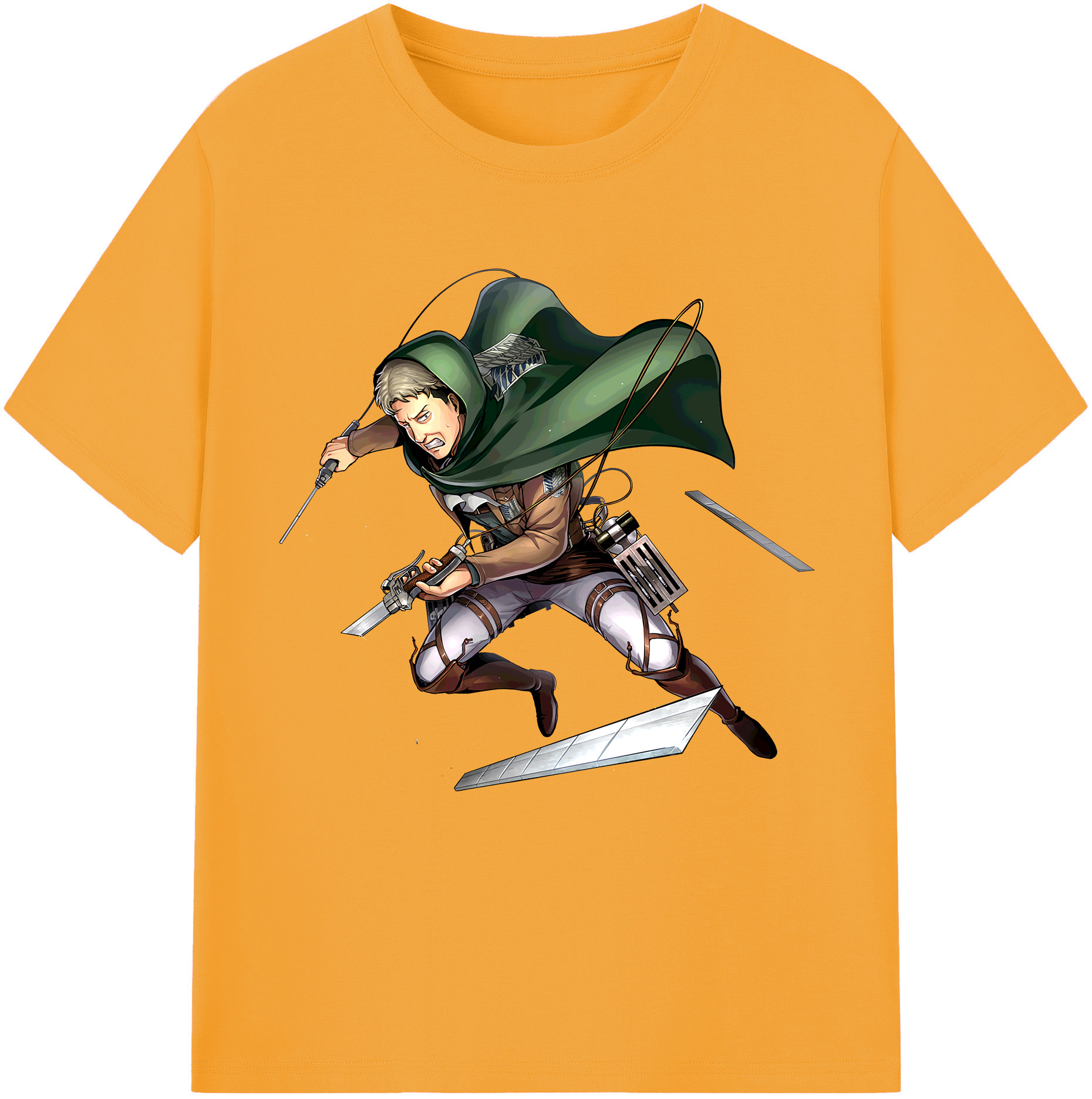 （画像用） 進撃の巨人 Attack on Titan 綿100％半袖Tシャツ（フロントプリント）