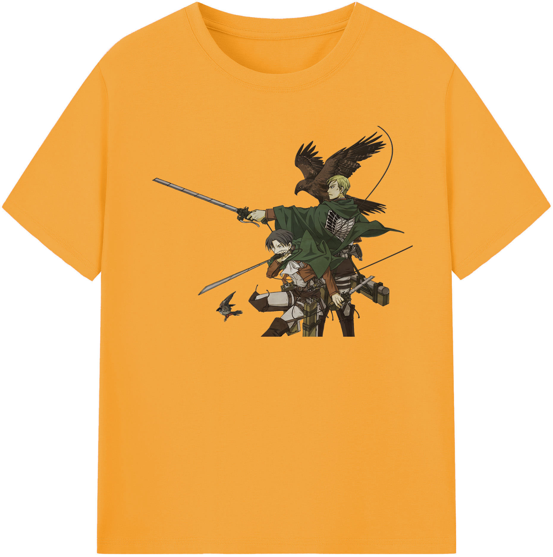 （画像用） 進撃の巨人 Attack on Titan 綿100％半袖Tシャツ（フロントプリント）