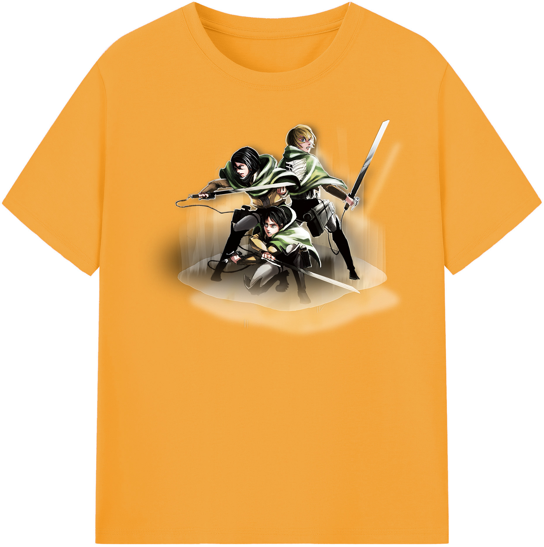 （画像用） 進撃の巨人 Attack on Titan 綿100％半袖Tシャツ（フロントプリント）