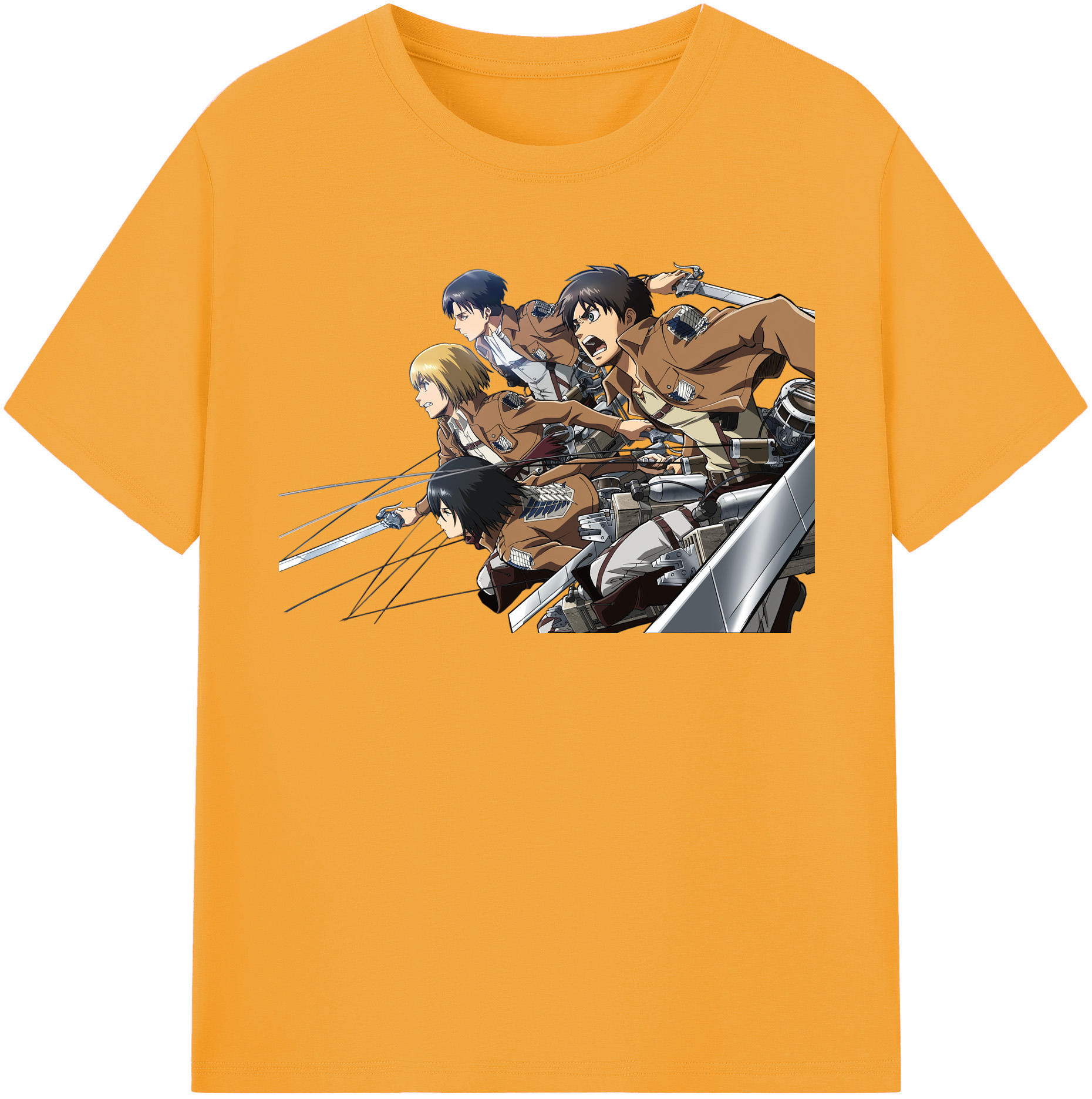 （画像用） 進撃の巨人 Attack on Titan 綿100％半袖Tシャツ（フロントプリント）