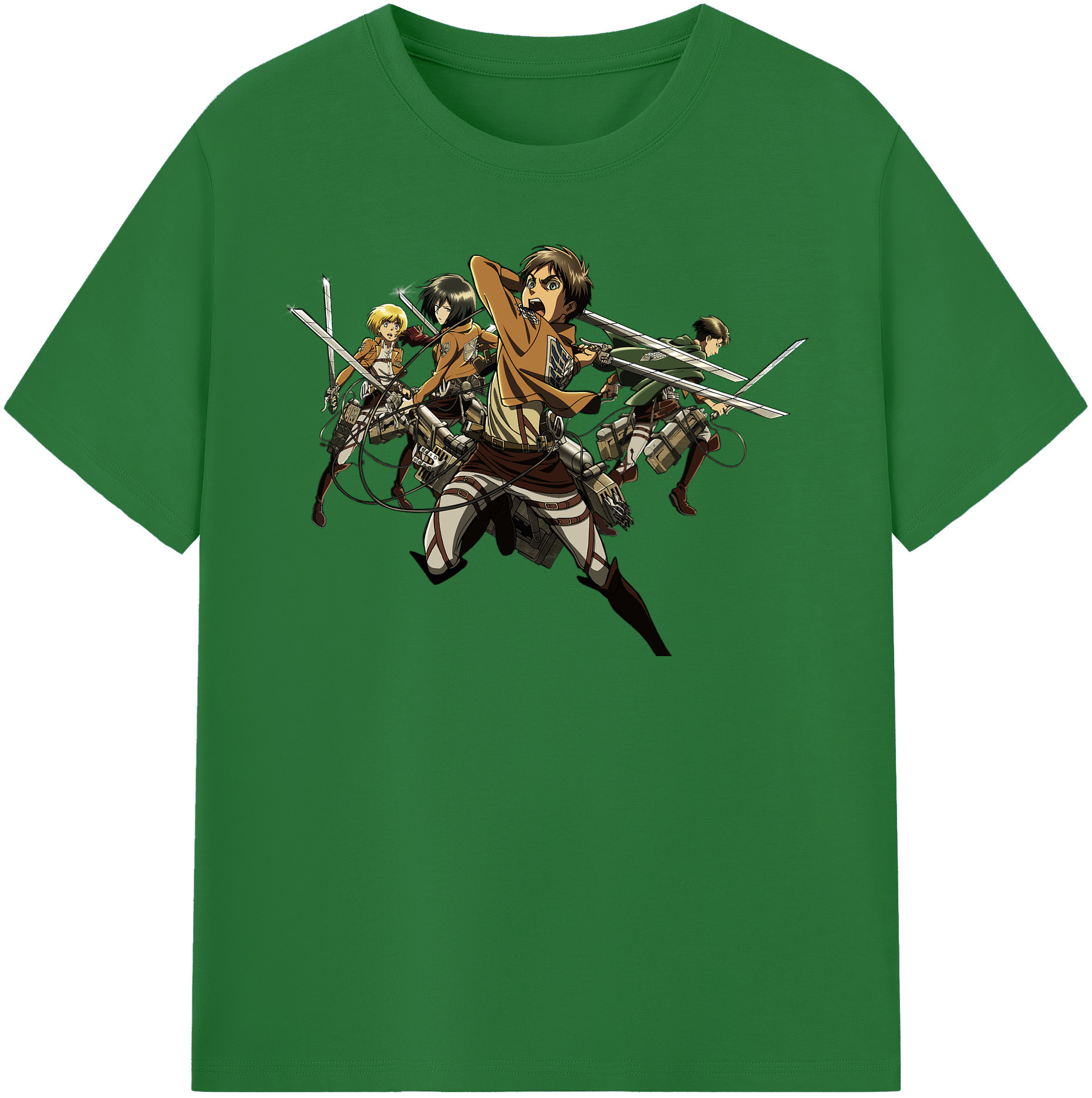 （画像用） 進撃の巨人 エレン･イェーガー Attack on Titan Eren Jäger 綿100％半袖Tシャツ（フロントプリント）