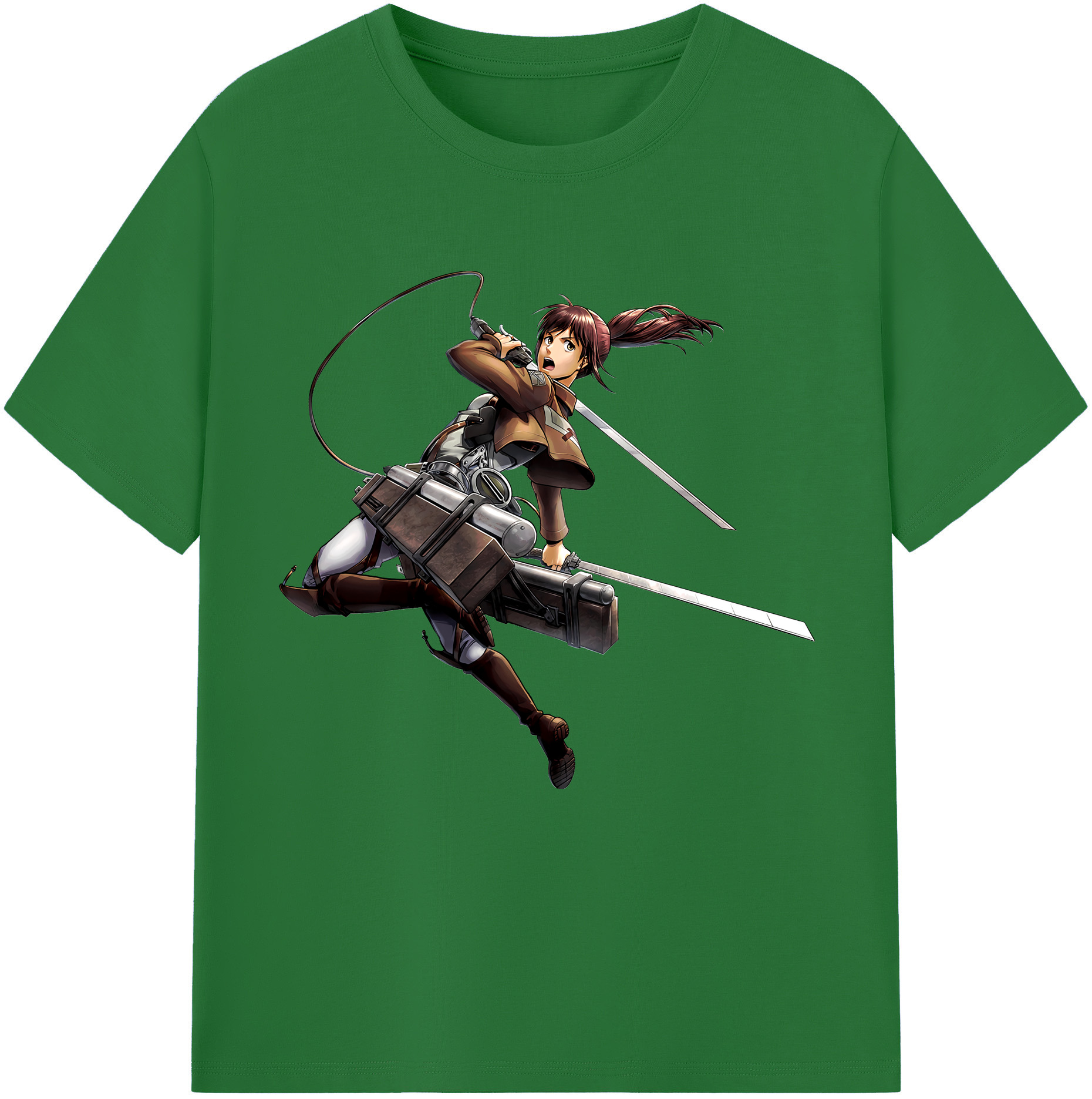（画像用） 進撃の巨人 サシャ·ブラウス Attack on Titan Sasha Blaus 綿100％半袖Tシャツ（フロントプリント）