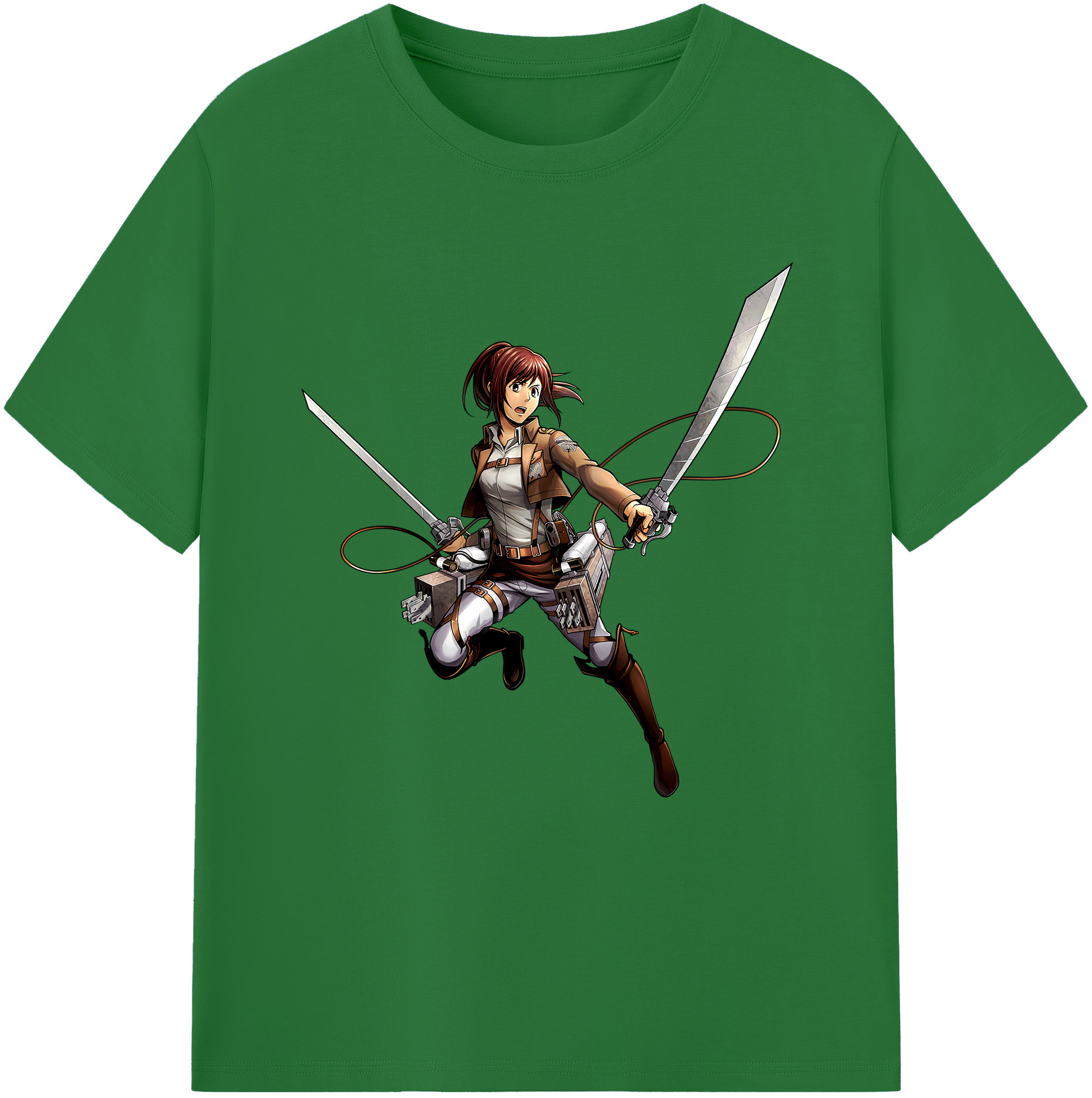 （画像用） 進撃の巨人 サシャ·ブラウス Attack on Titan Sasha Blaus 綿100％半袖Tシャツ（フロントプリント）