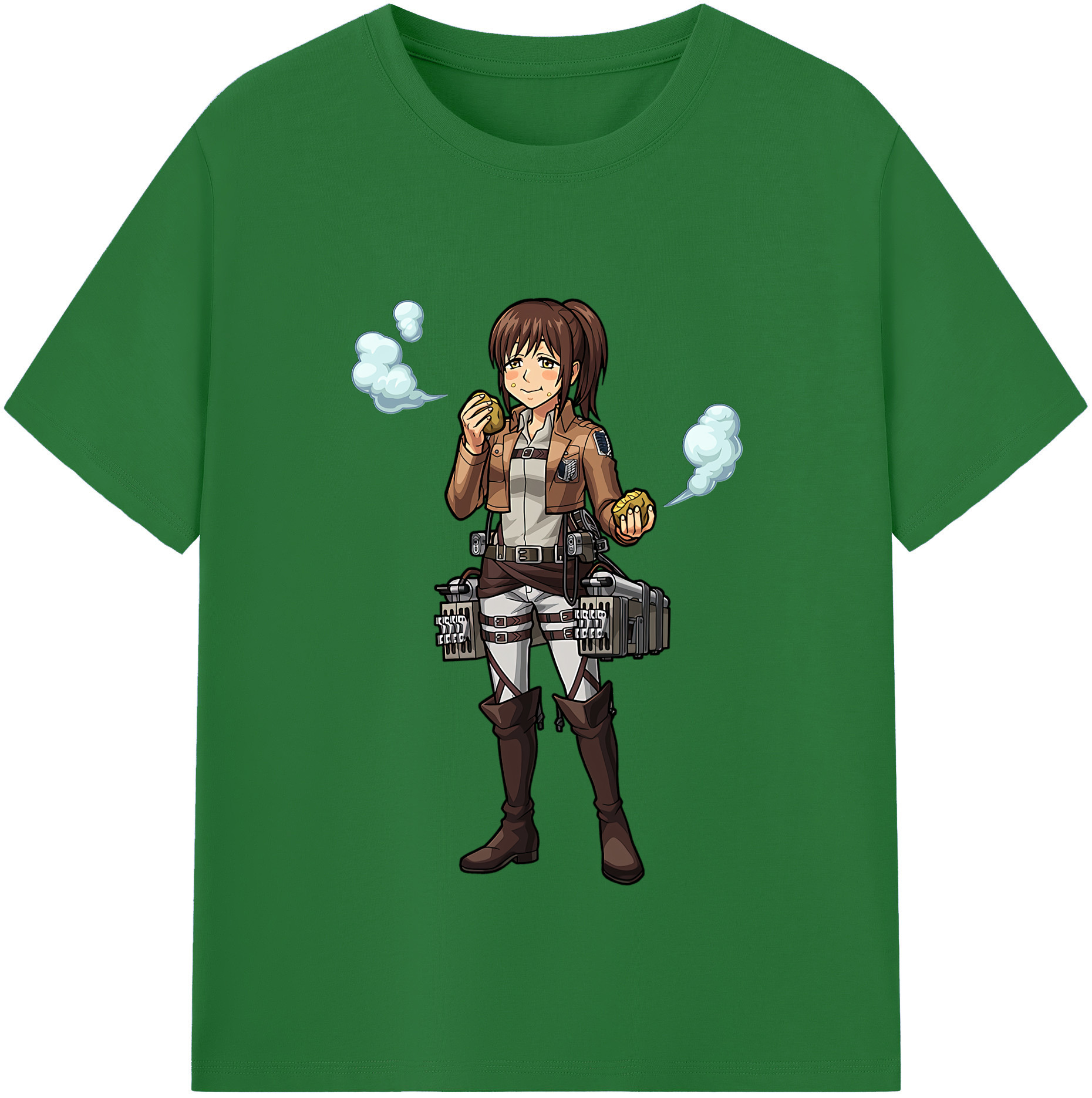（画像用） 進撃の巨人 サシャ·ブラウス Attack on Titan Sasha Blaus 綿100％半袖Tシャツ（フロントプリント）