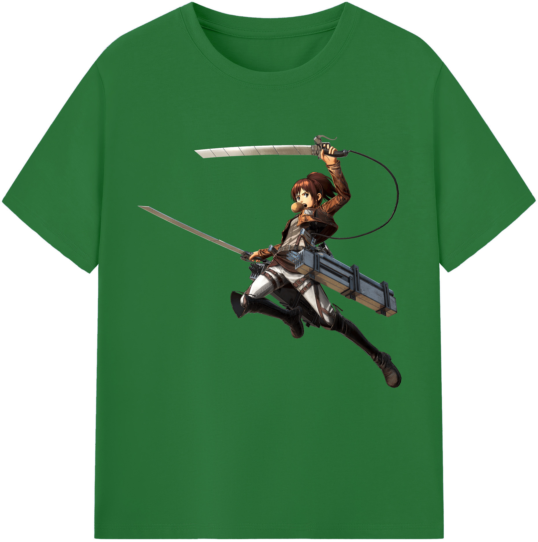 （画像用） 進撃の巨人 サシャ·ブラウス Attack on Titan Sasha Blaus 綿100％半袖Tシャツ（フロントプリント）