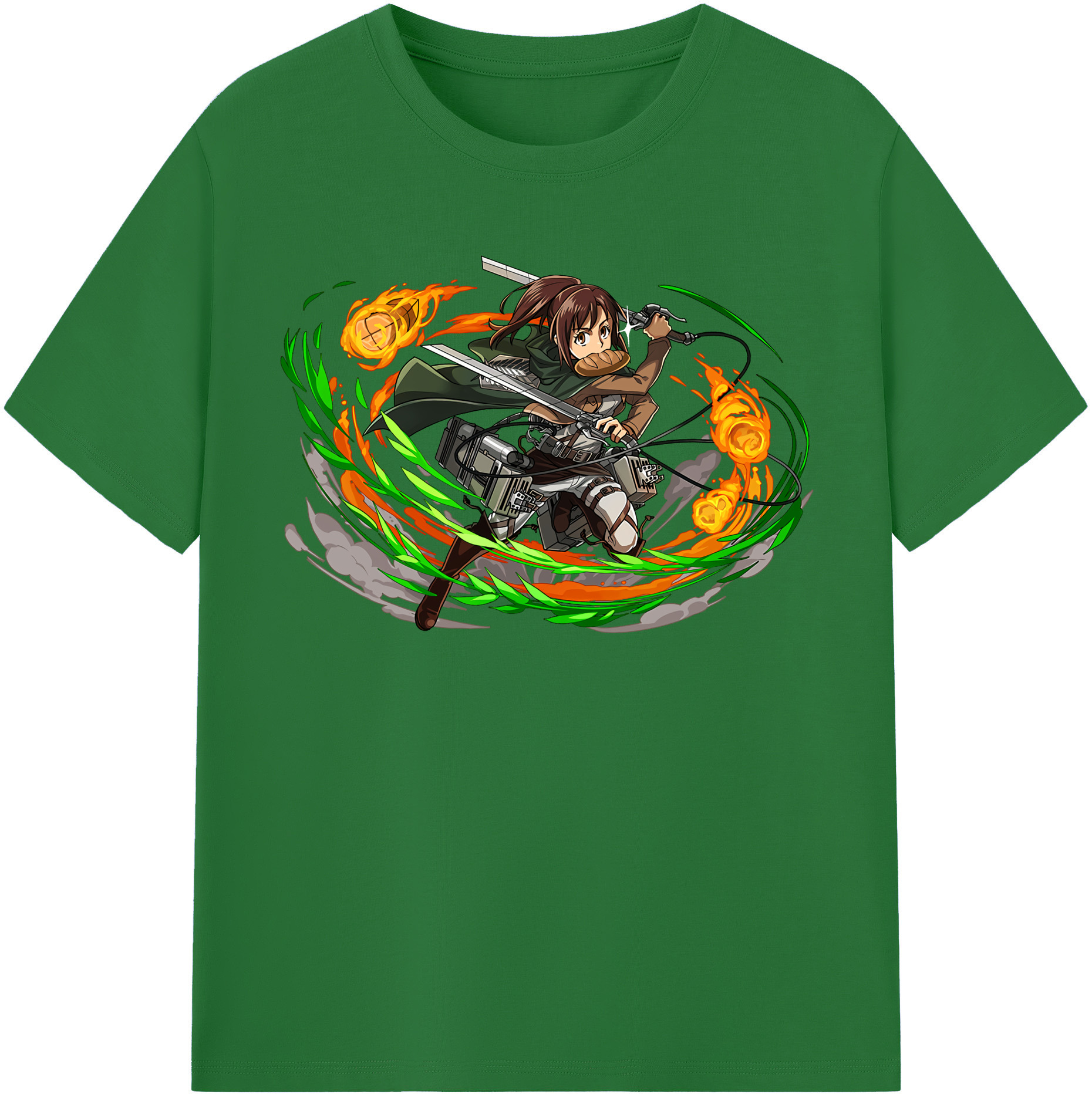 （画像用） 進撃の巨人 サシャ·ブラウス Attack on Titan Sasha Blaus 綿100％半袖Tシャツ（フロントプリント）