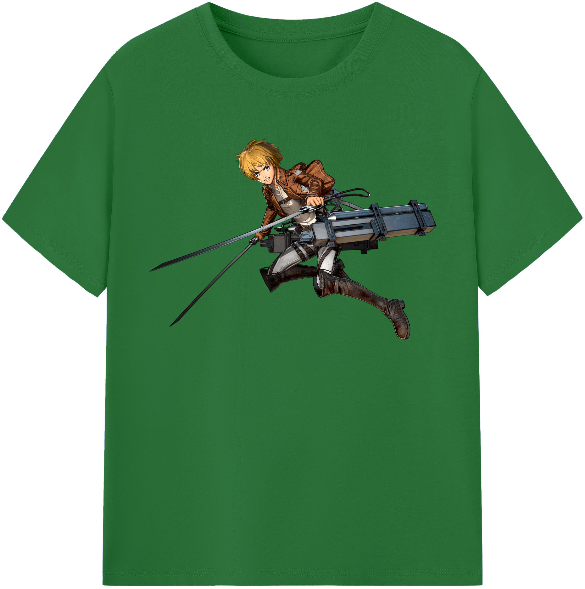 （画像用） 進撃の巨人 アルミン·アルレルト Attack on Titan Armin Arlert 綿100％半袖Tシャツ（フロントプリント）