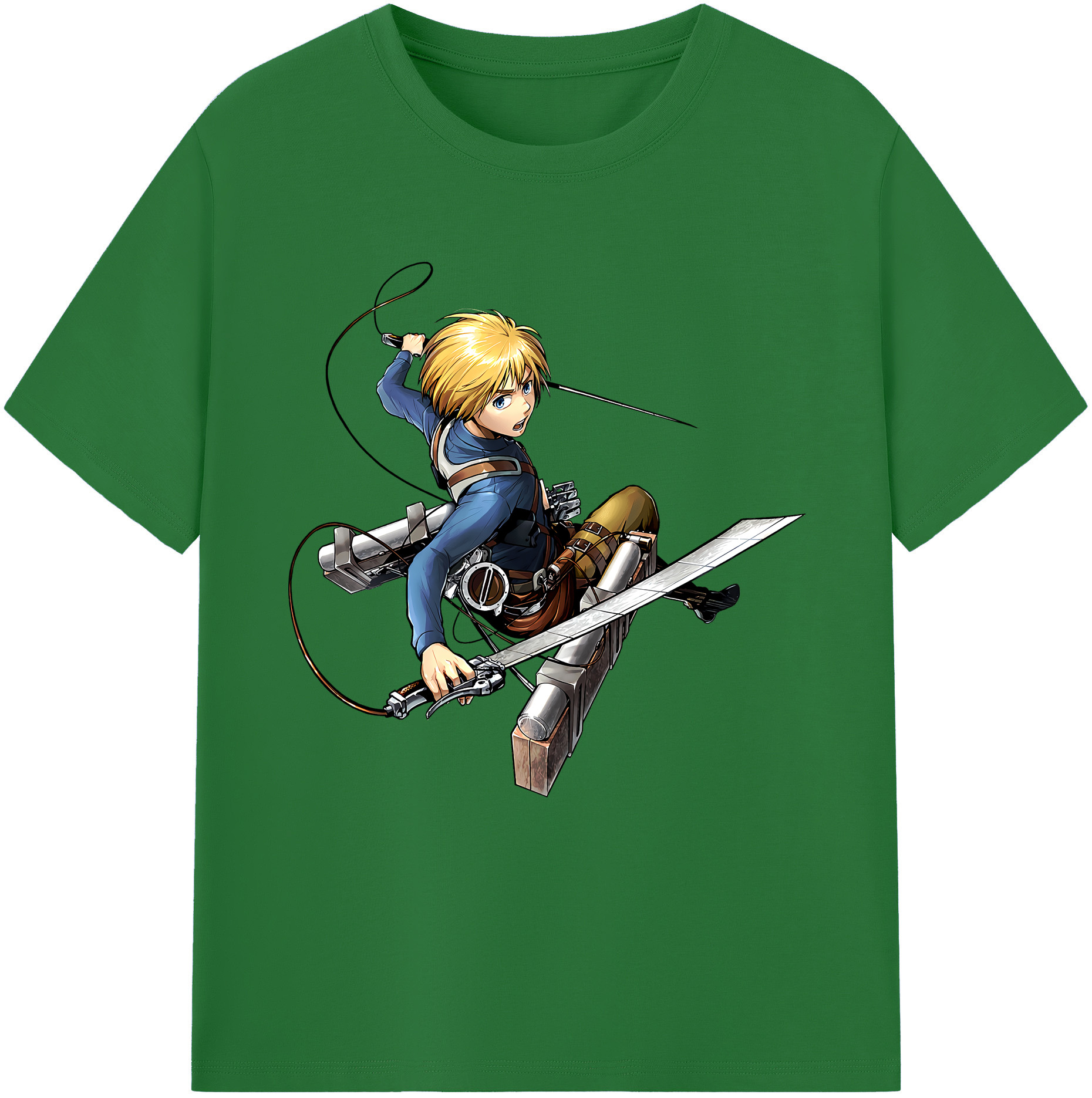 （画像用） 進撃の巨人 アルミン·アルレルト Attack on Titan Armin Arlert 綿100％半袖Tシャツ（フロントプリント）