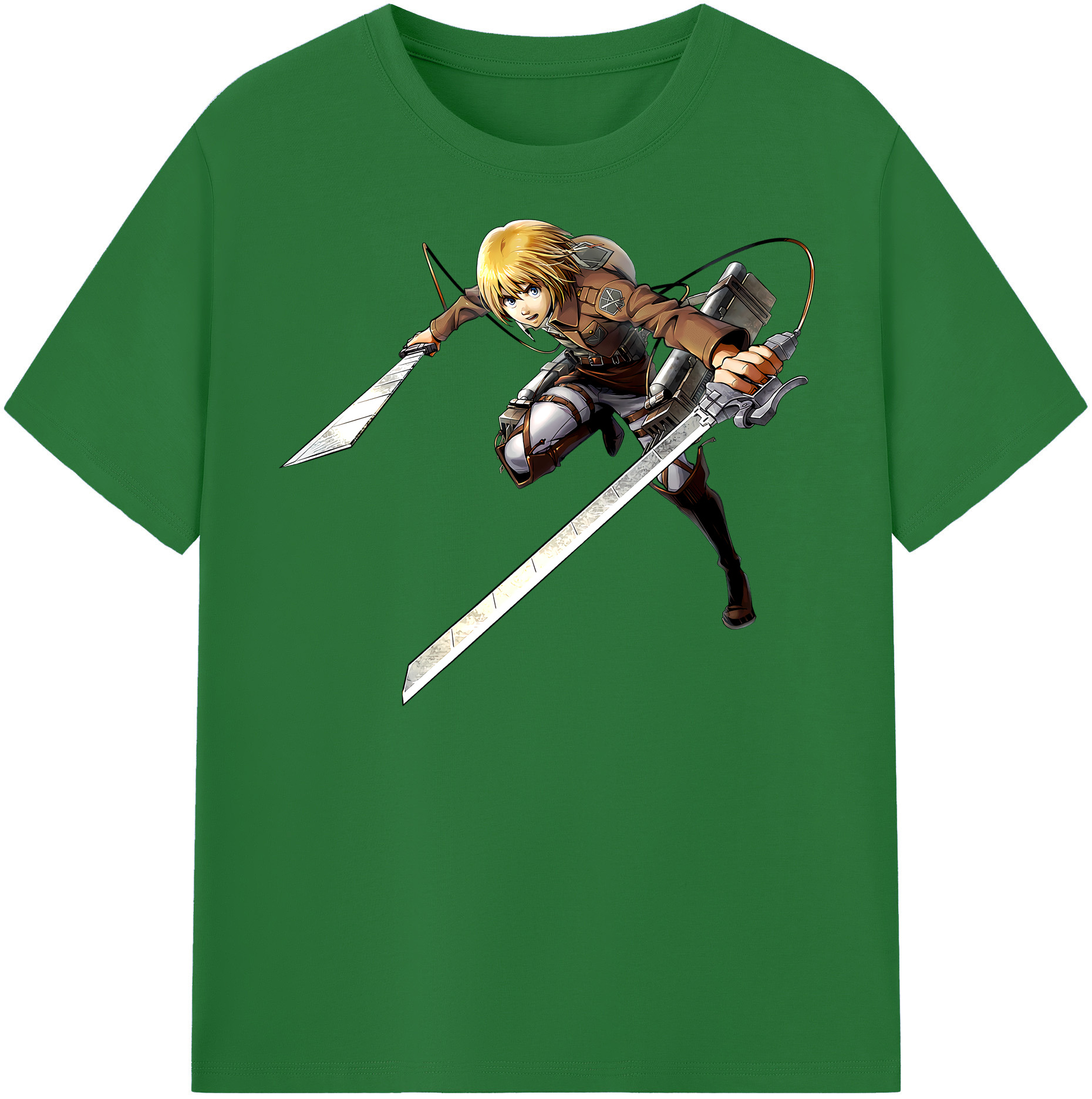 （画像用） 進撃の巨人 アルミン·アルレルト Attack on Titan Armin Arlert 綿100％半袖Tシャツ（フロントプリント）
