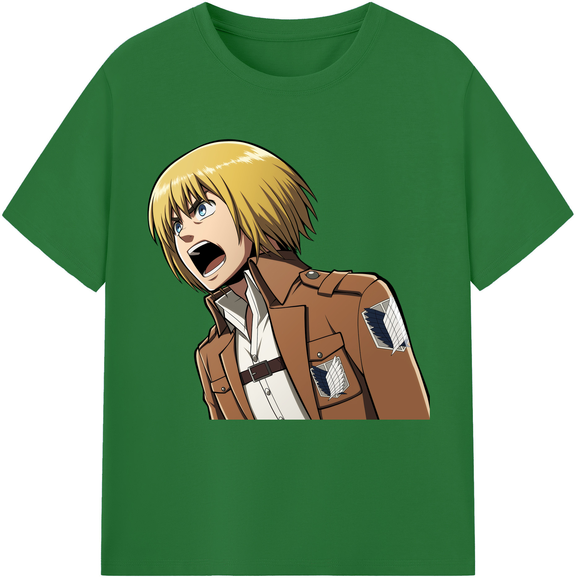 （画像用） 進撃の巨人 アルミン·アルレルト Attack on Titan Armin Arlert 綿100％半袖Tシャツ（フロントプリント）