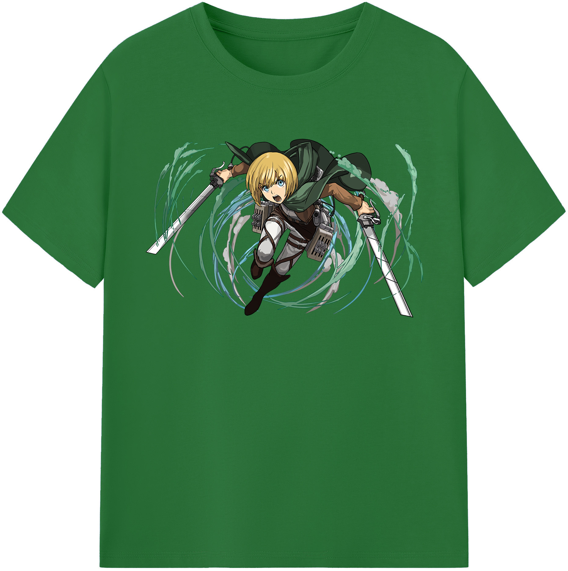 （画像用） 進撃の巨人 アルミン·アルレルト Attack on Titan Armin Arlert 綿100％半袖Tシャツ（フロントプリント）