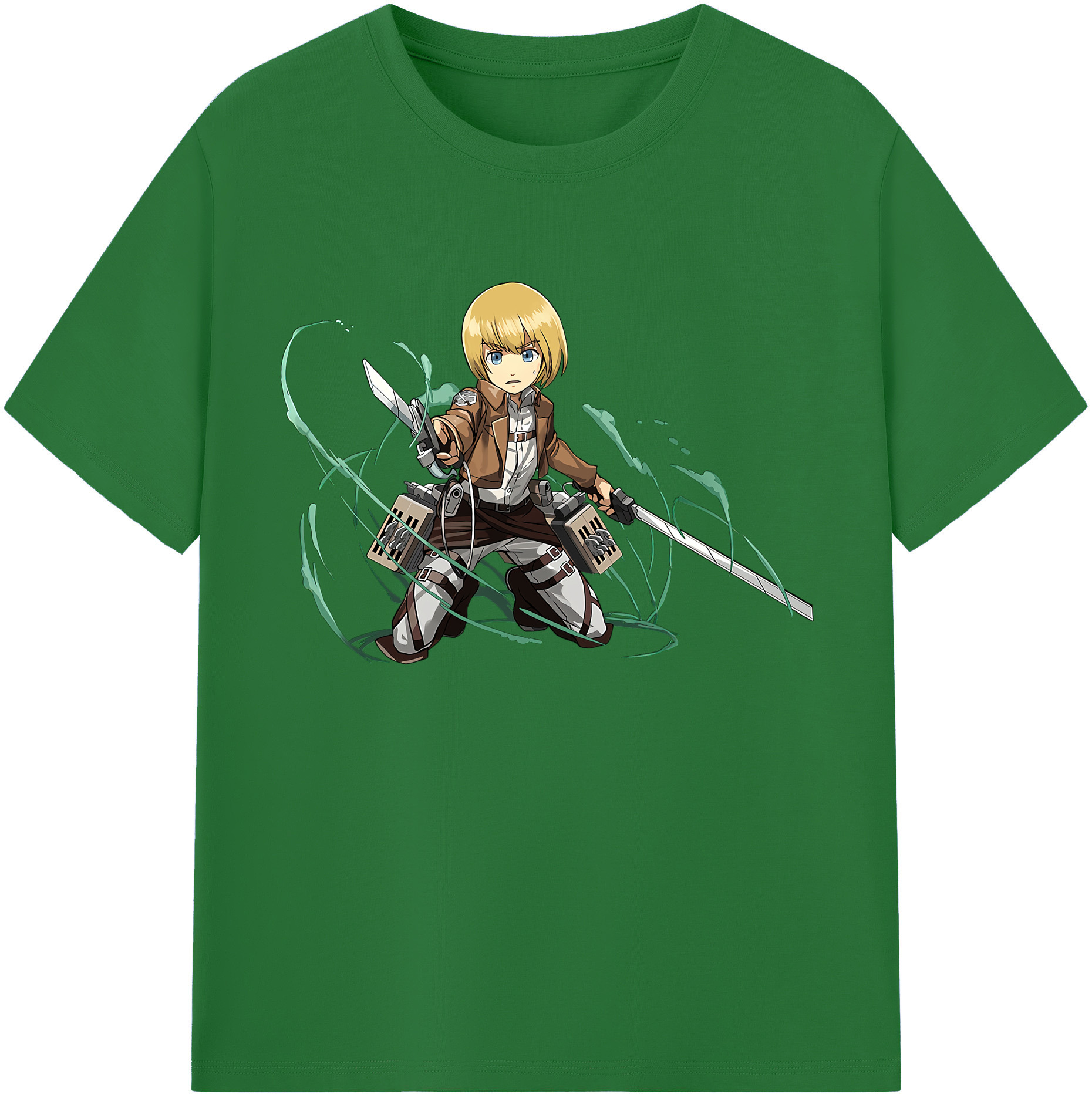 （画像用） 進撃の巨人 アルミン·アルレルト Attack on Titan Armin Arlert 綿100％半袖Tシャツ（フロントプリント）