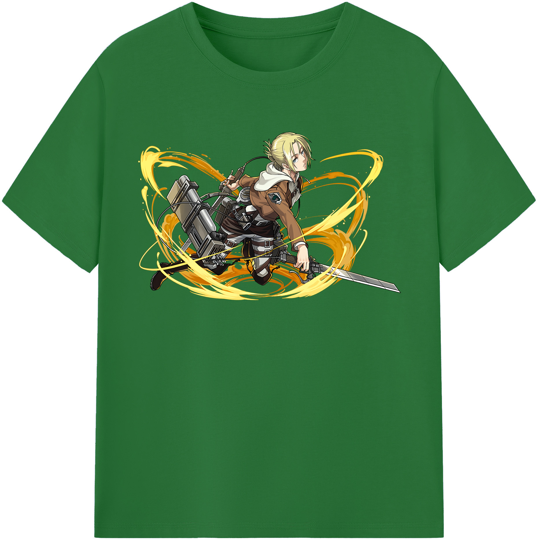 （画像用） 進撃の巨人 アニ・レオンハート Attack on Titan Annie Leonhart 綿100％半袖Tシャツ（フロントプリント）