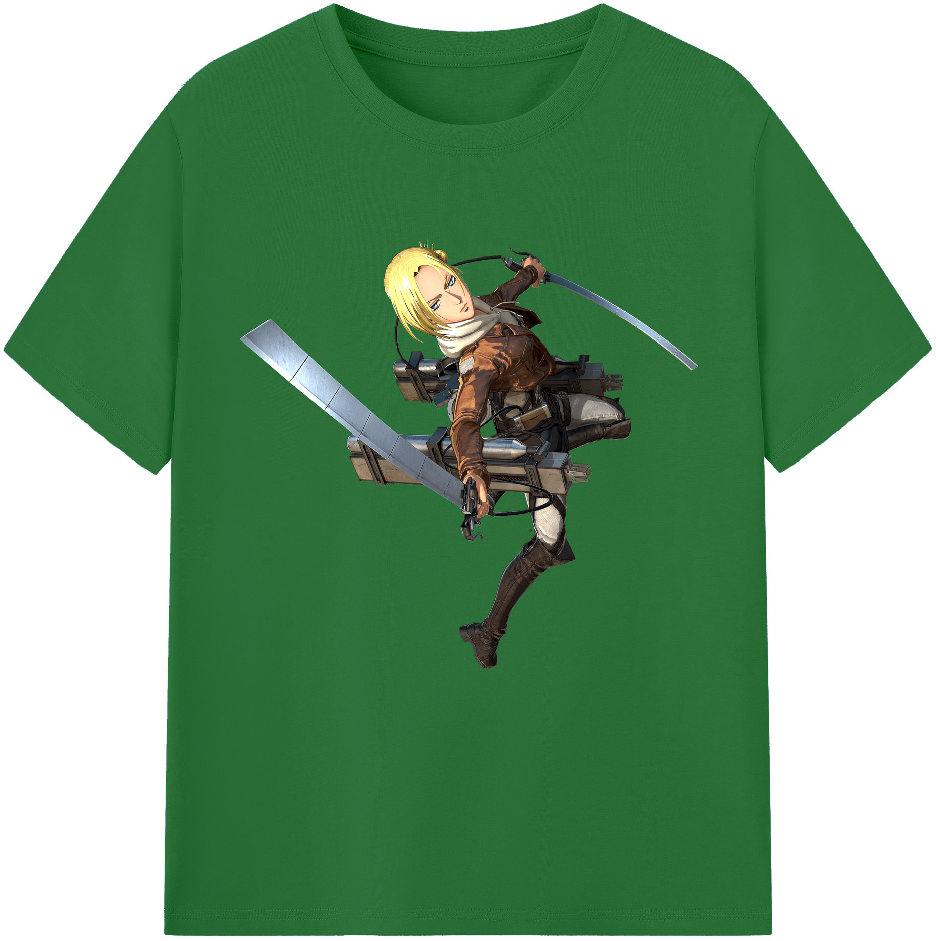 （画像用） 進撃の巨人 アニ・レオンハート Attack on Titan Annie Leonhart 綿100％半袖Tシャツ（フロントプリント）