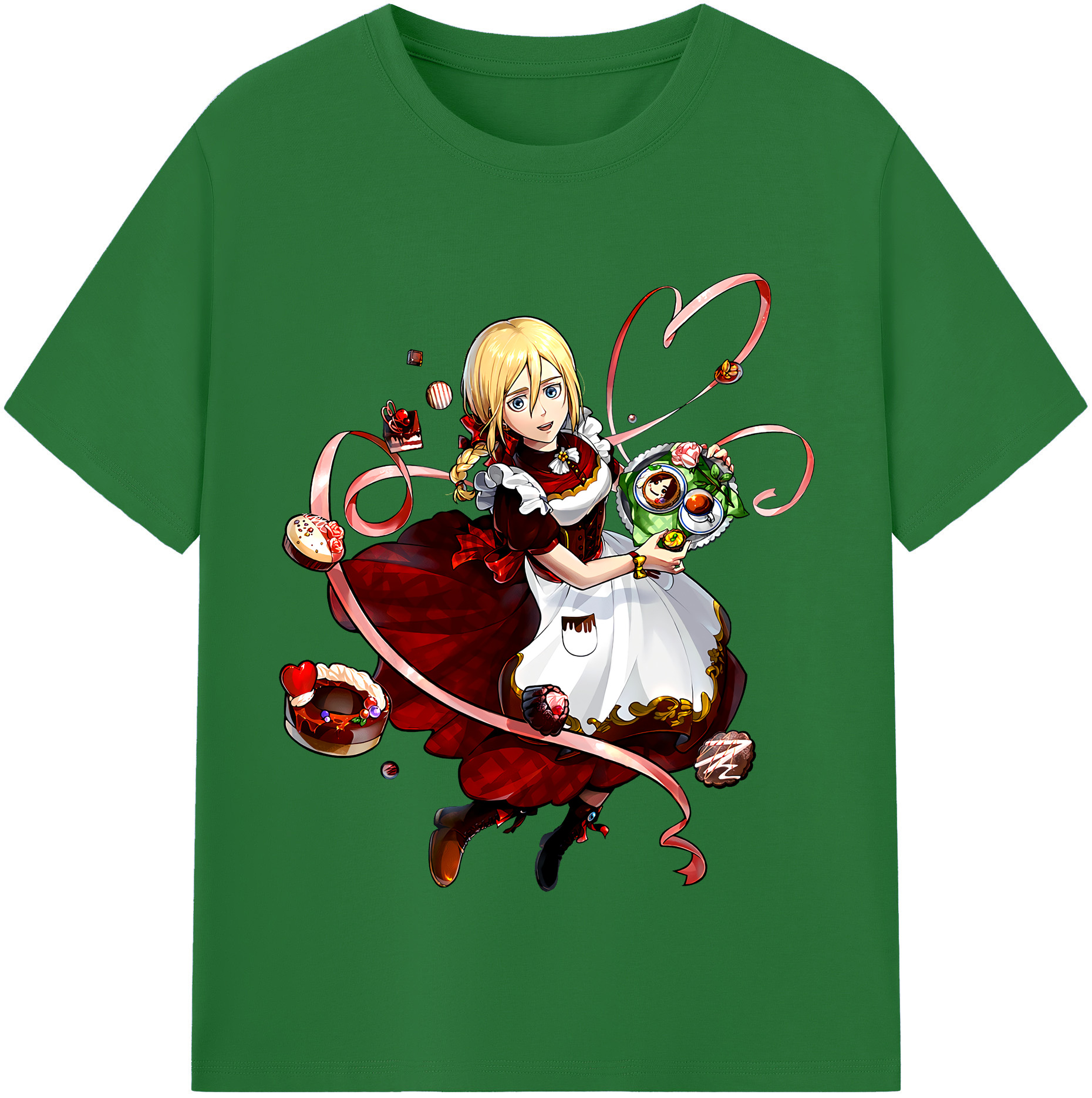 （画像用） 進撃の巨人 クリスタ·レンズ Attack on Titan Christa Lenz 綿100％半袖Tシャツ（フロントプリント）