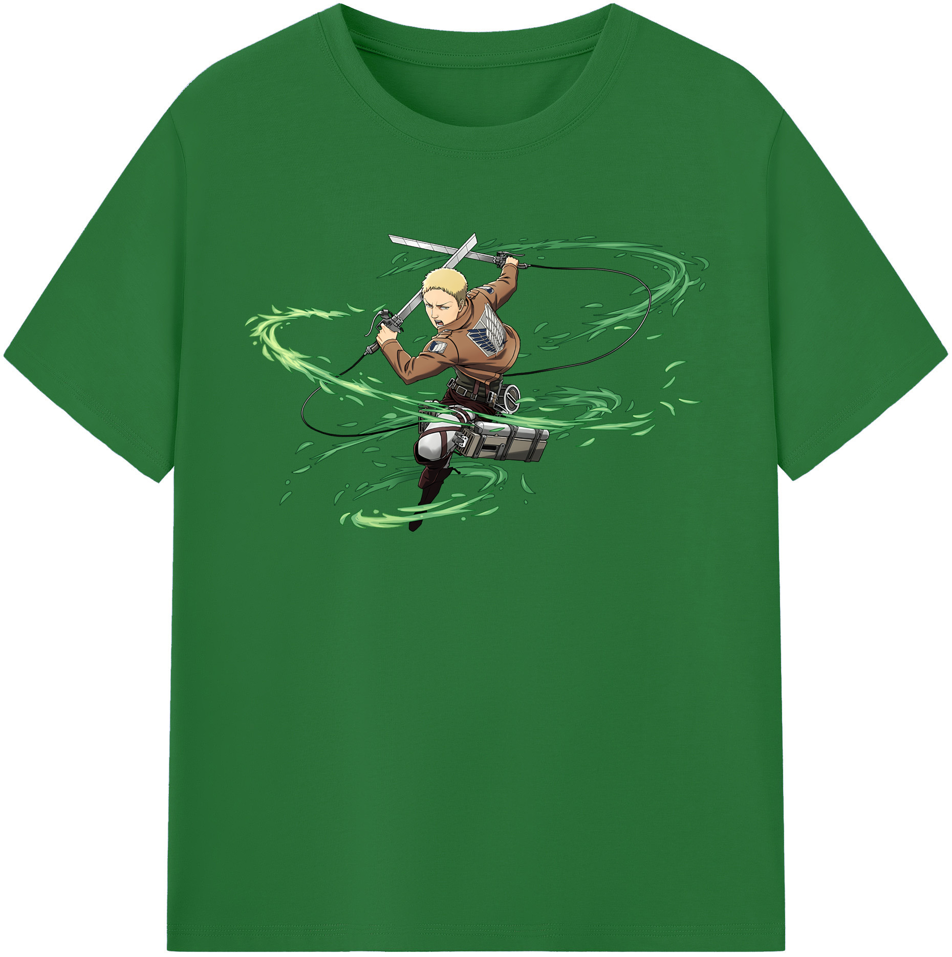 （画像用） 進撃の巨人 ライナー・ブラウン Attack on Titan Reiner Braun 綿100％半袖Tシャツ（フロントプリント）